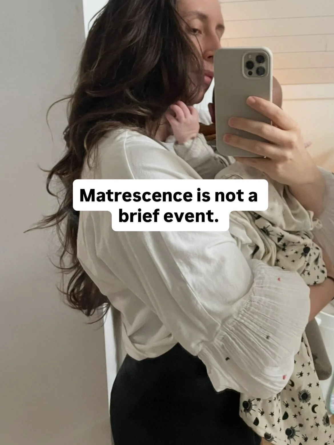 After becoming a mother, I longed to be on the other side of &ldquo;it.&rdquo; It, I don&rsquo;t know - the same way I approached getting through an exam, or school, or fixing up a house. Reaching for that feeling of - I got through the hardest part!