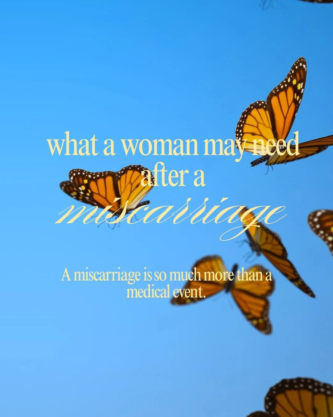 If this is for you, or for someone you love. 🤍

I&rsquo;ve heard so many women share that, after a miscarriage, the only care they received was medical care for something that was so much more than medical.

Just as we understand that a woman giving