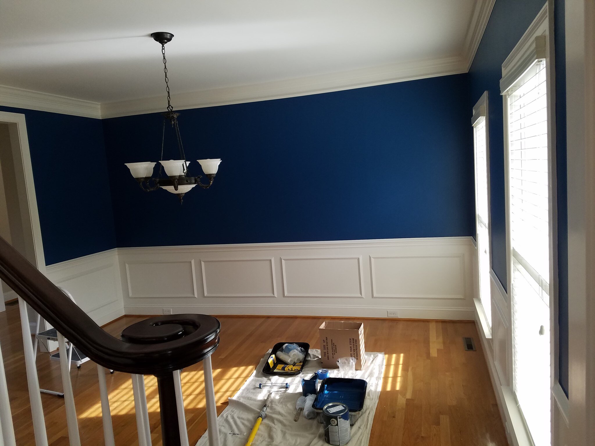  Northeast Painters, LLC wainscoting paint walls dining room 