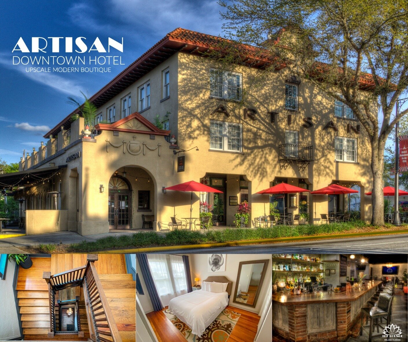 Ready for an adventure unlike anything you've experienced before? Come by The Historic Artisan Downtown Hotel and enjoy the comfort of a luxurious 14-room boutique lodging right in vibrant downtown DeLand! We'll tailor our services specifically to yo