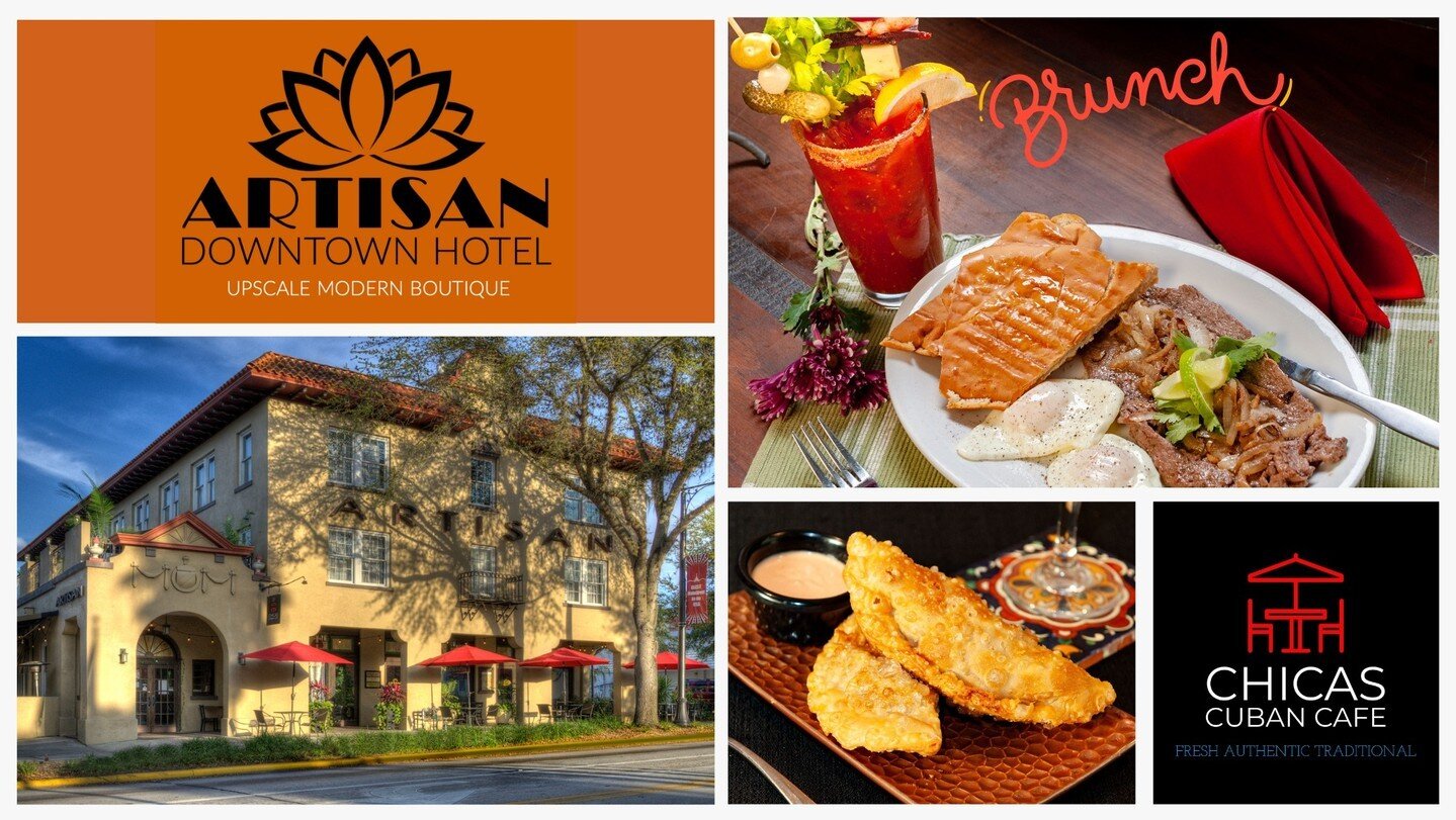 🌟Celebrate your weekend in the enchanting Artisan Downtown boutique hotel! ✨✨
🌺🏨 Discover the perfect getaway at Artisan Downtown, where luxury meets charm. 🌿💫

Indulge in a vibrant experience at Chicas Cuban Cafe, nestled within the hotel! 🍽️?