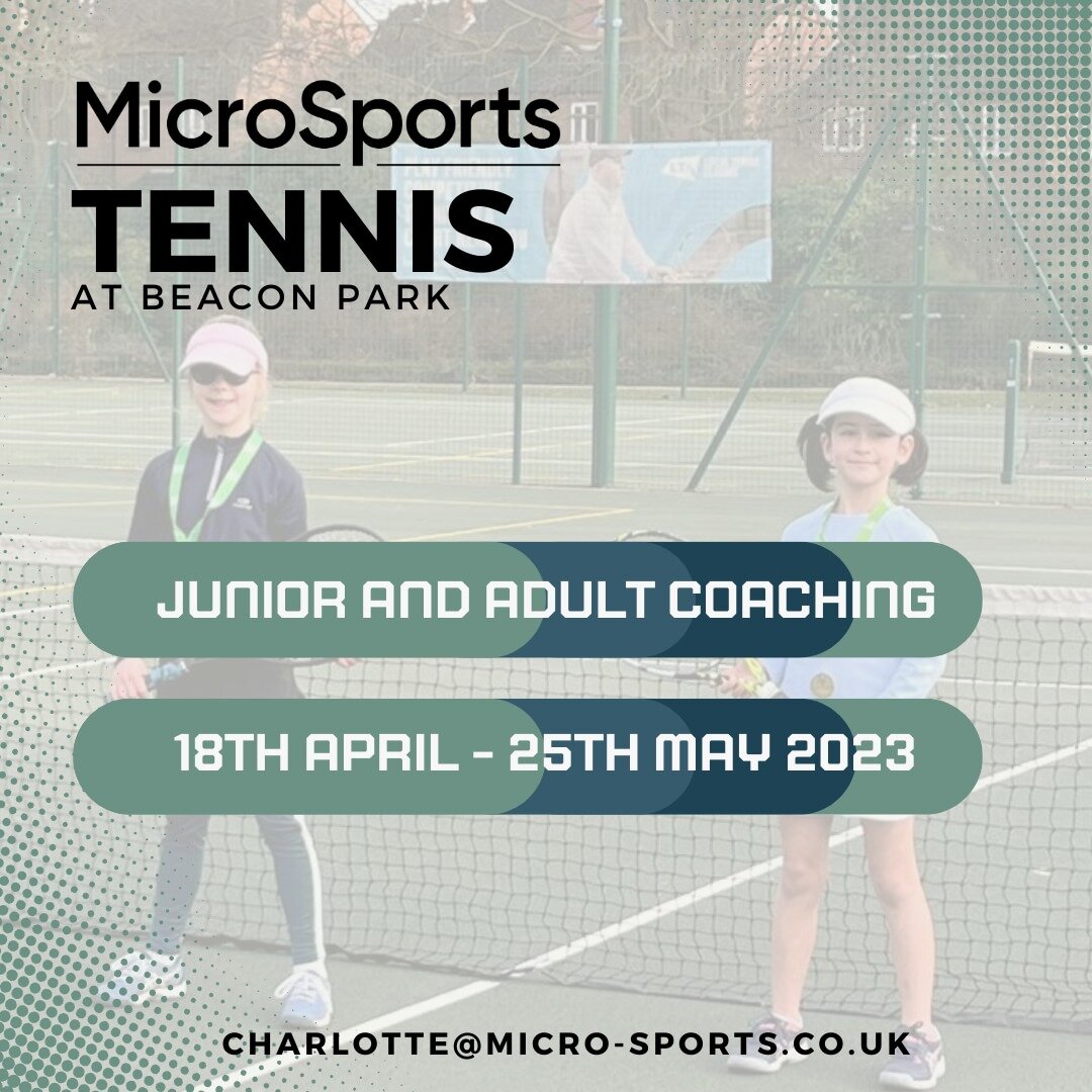 Tennis Coaching at Beacon Park - our sessions run throughout the week with both adult and junior sessions available. 🎾

If you would like more information about these sessions please email charlotte@micro-sports.co.uk

#beaconpark #tennis #tennisint