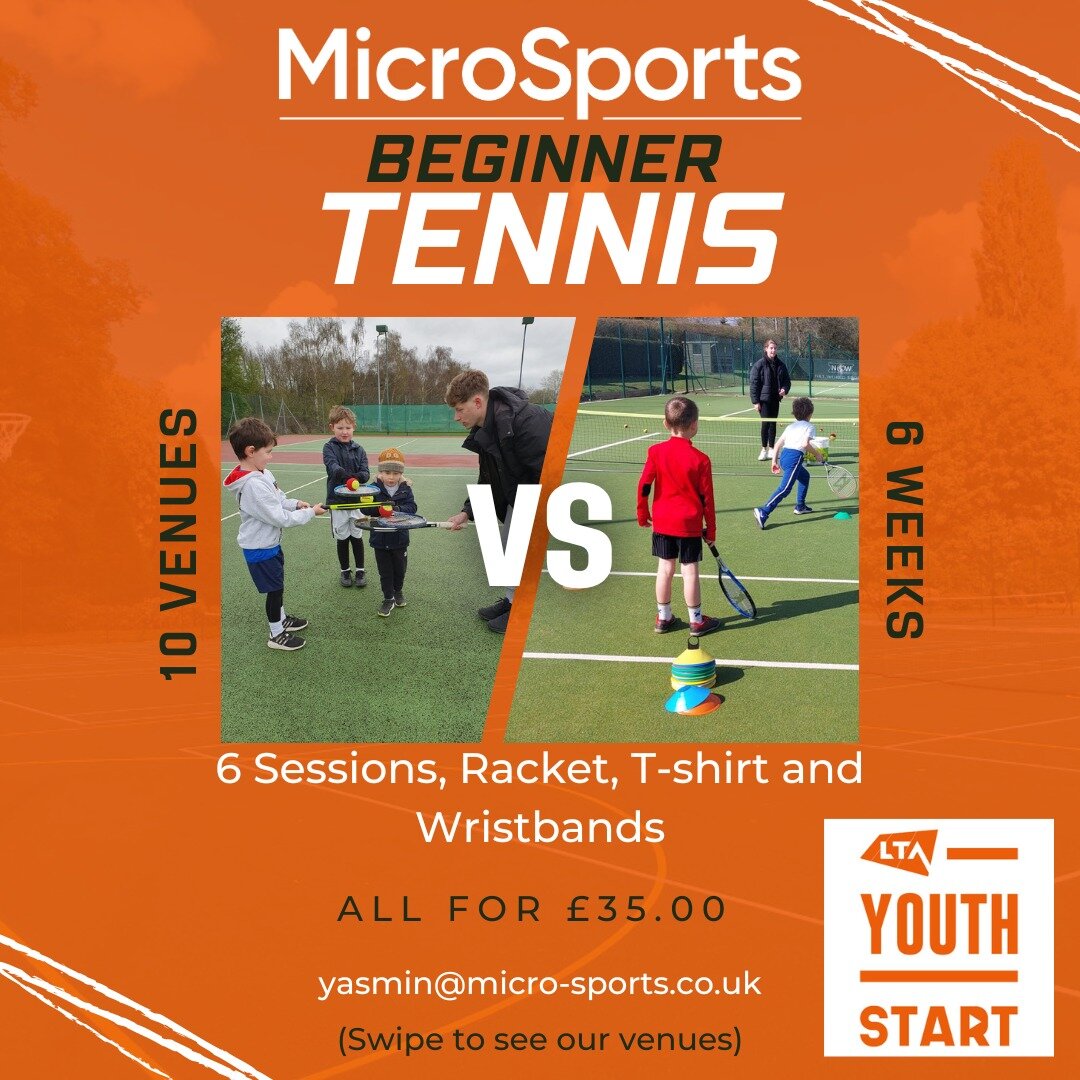 We have an amazing opportunity for new tennis players! 🎾

With 6 weeks of coaching, a racket, t-shirt and wristbands all for only &pound;35!

There are 10 venues on offer throughout June 2023:
Abbots Bromley Tennis Club
Alrewas Tennis Club
Beacon Pa