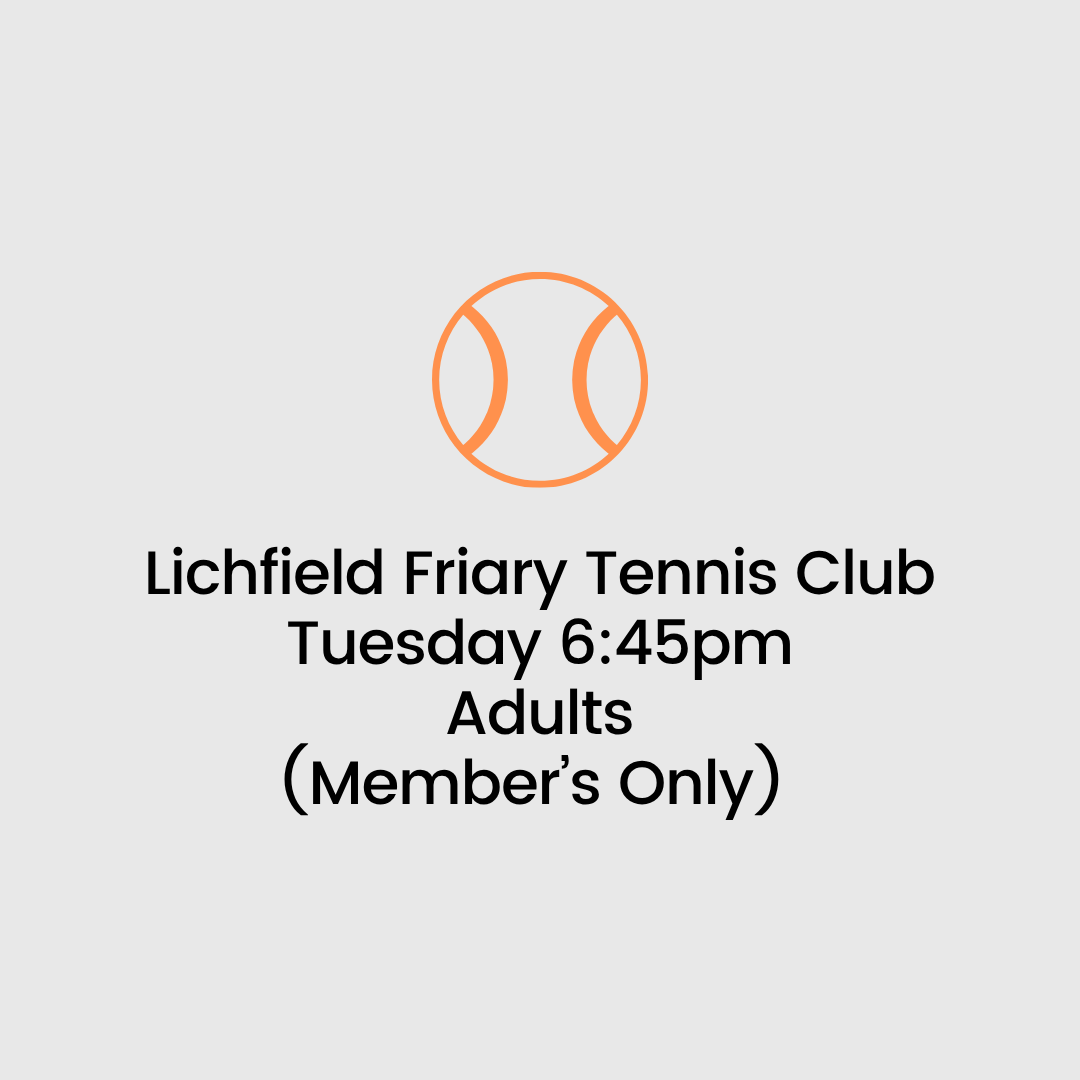 NEW! Lichfield Tuesday Adults Coaching (Members)