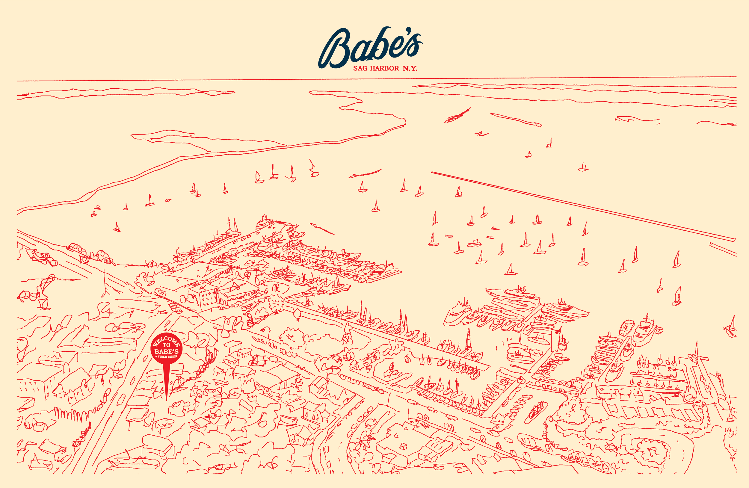 Babe's Menu Illustration