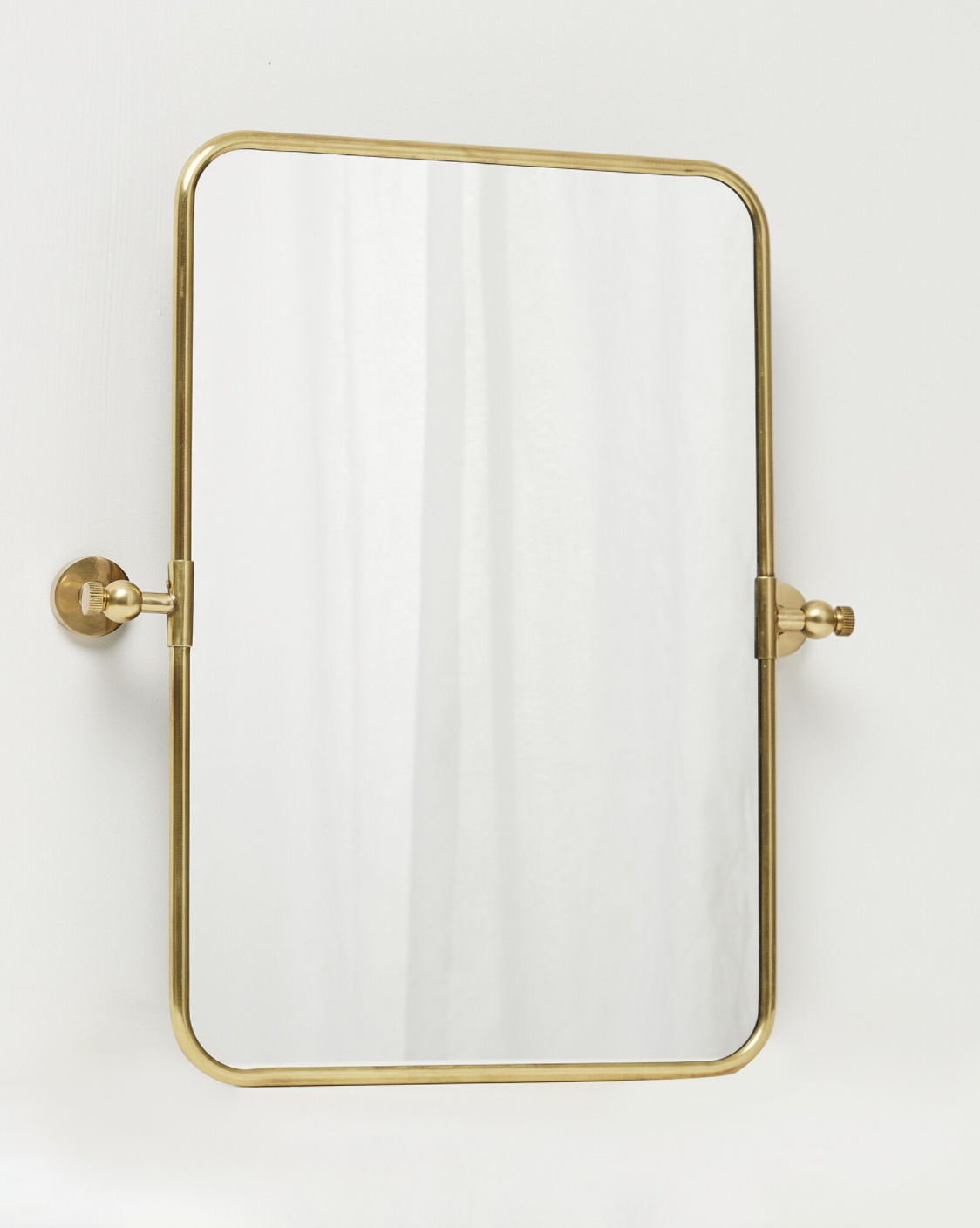 Oliver Bonas Rectangular Gold Tilting Wall Mirror Small