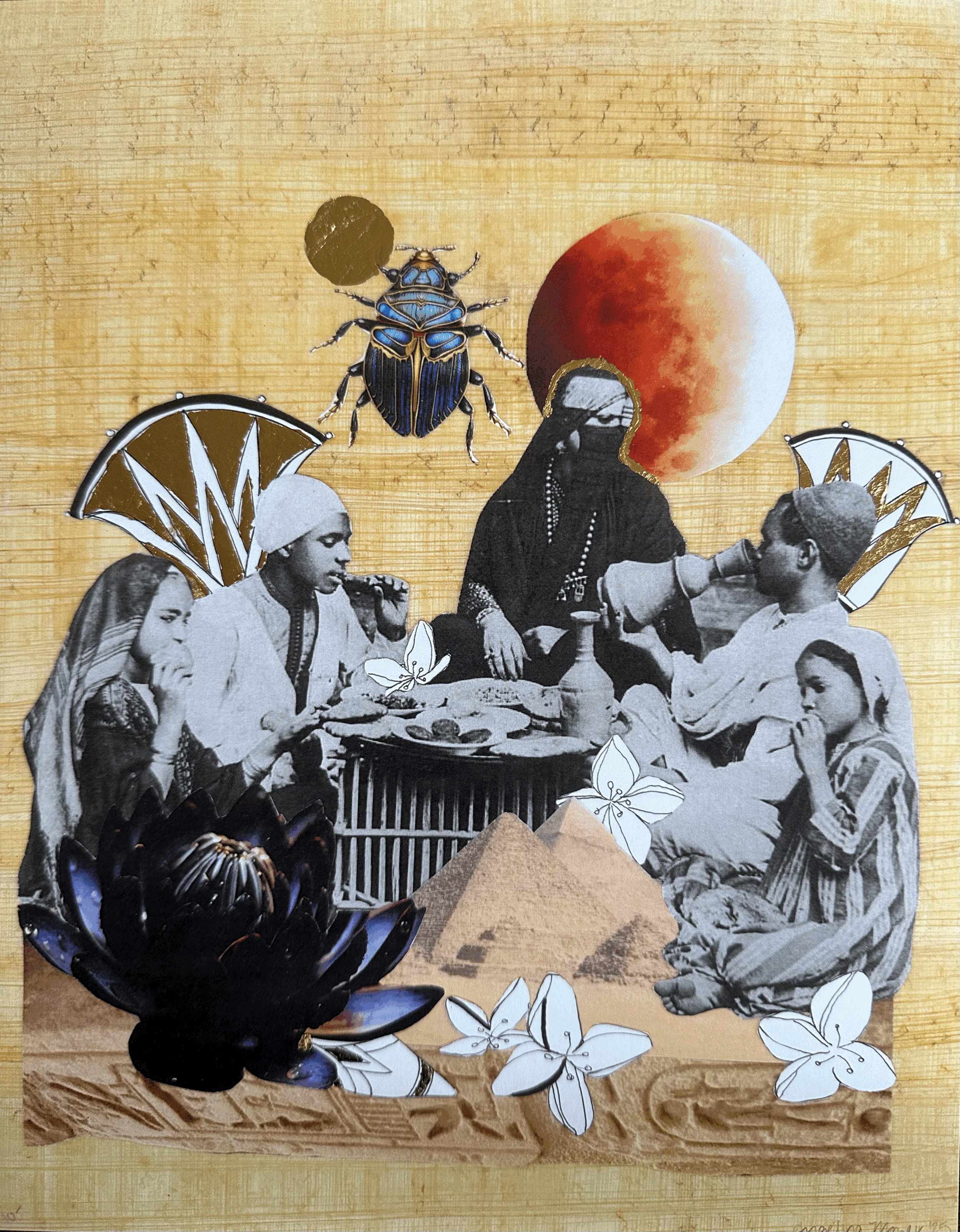 Egyptian Collage Print