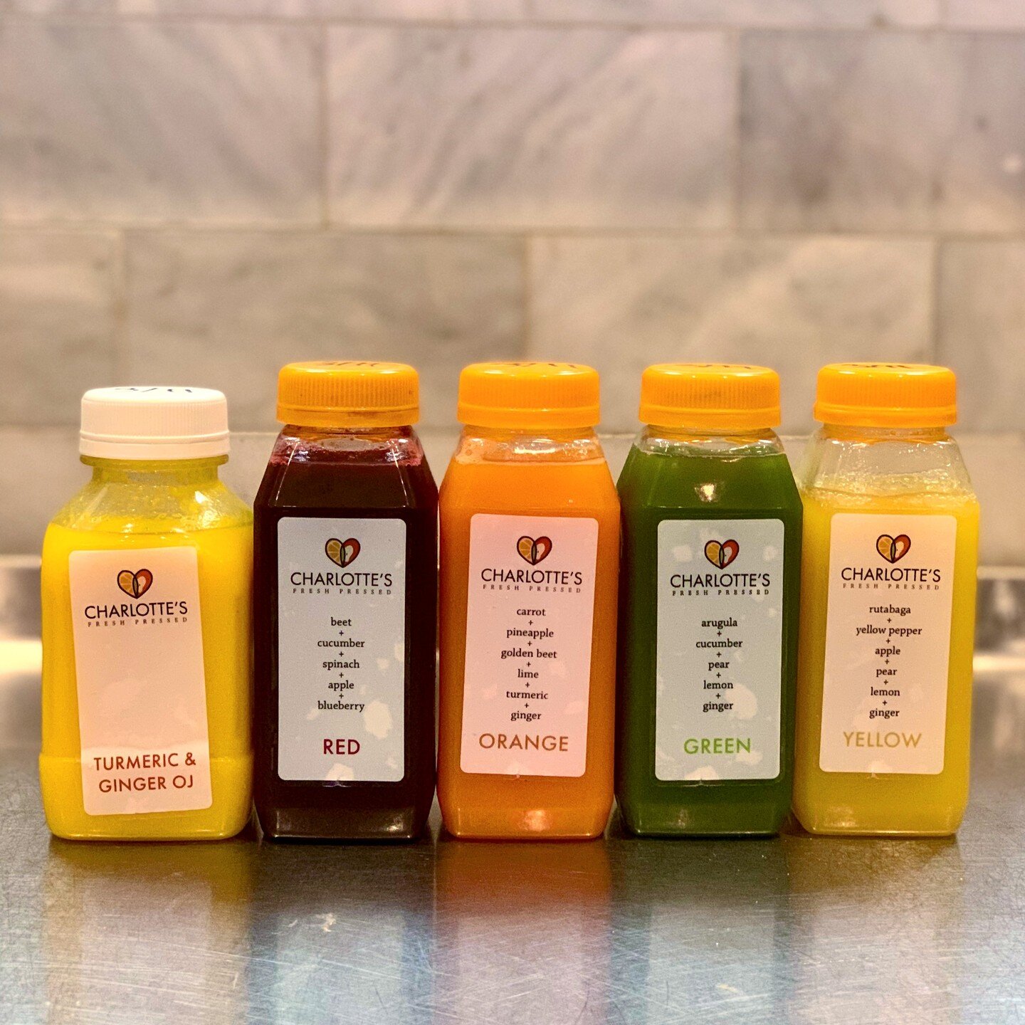 Have you ever tried Charlotte's Fresh Pressed Juices? Available daily at our Fairmount location and locally made! Grab one in store or order ahead online
_______________________________________

Turmeric &amp; Ginger OJ
 
Red: Beet, Cucumber, Spinach
