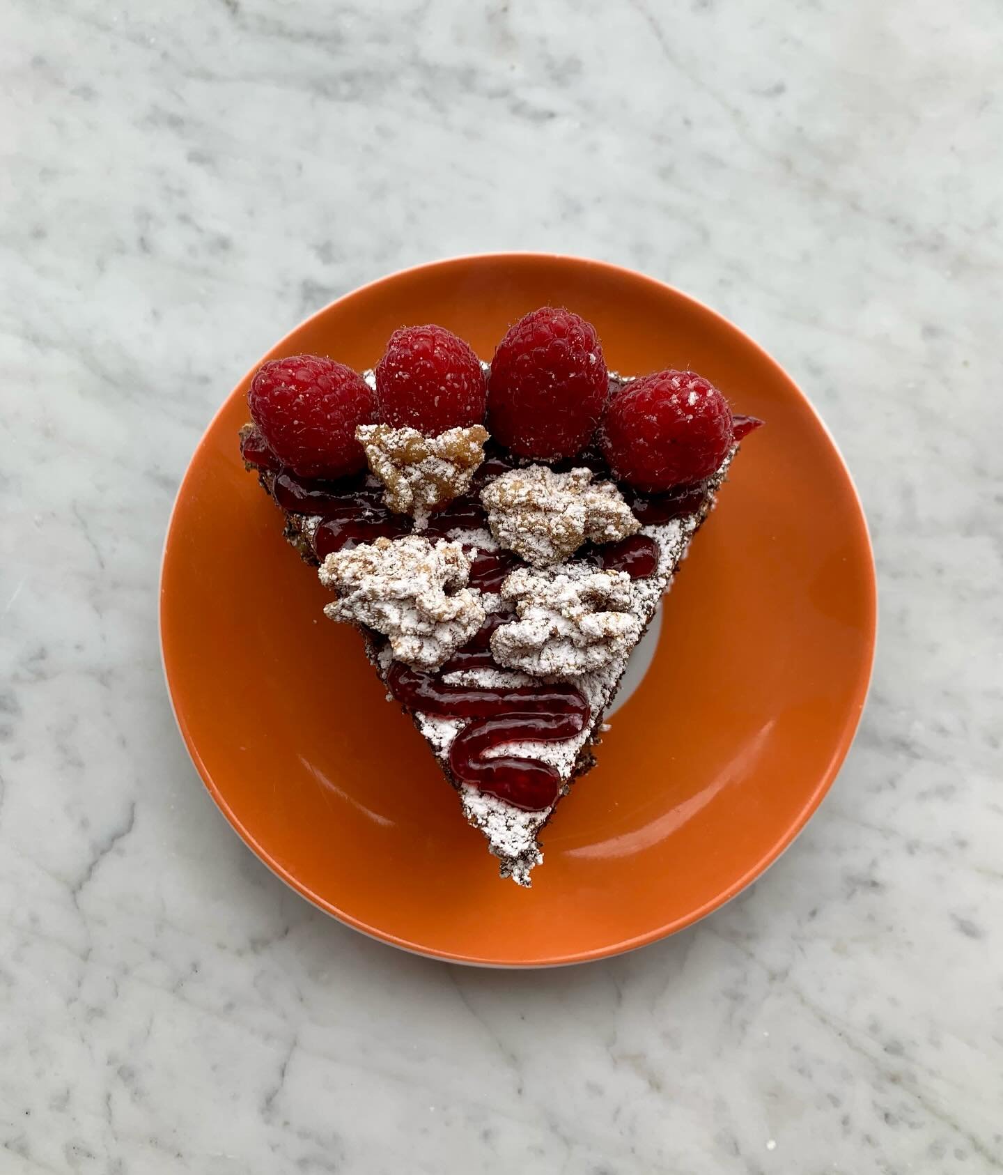 A new feature on our Passover menu is this Poppy Walnut Raspberry Cake! 

Made of ground poppy seeds and walnuts, it is gluten free and perfectly semi-sweet! This Makos Dios cake pays homage to classic Hungarian flavors and includes raspberry preserv