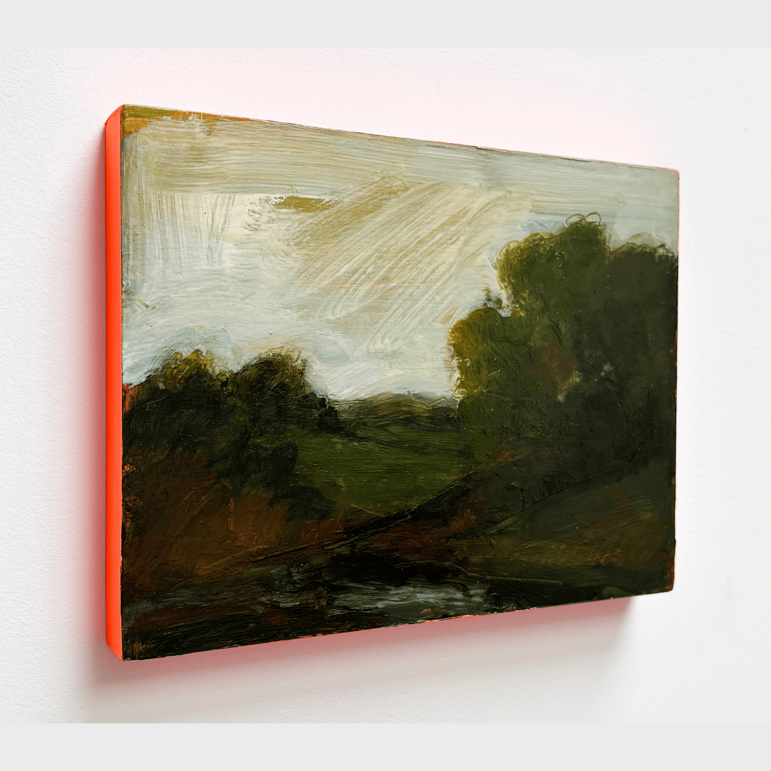 1. Tereza Horáček, ‘Rural Landscape, after Gainsborough’, 2026. Oil on panel, 15.2 x 20.3 cm. £480 (side view)