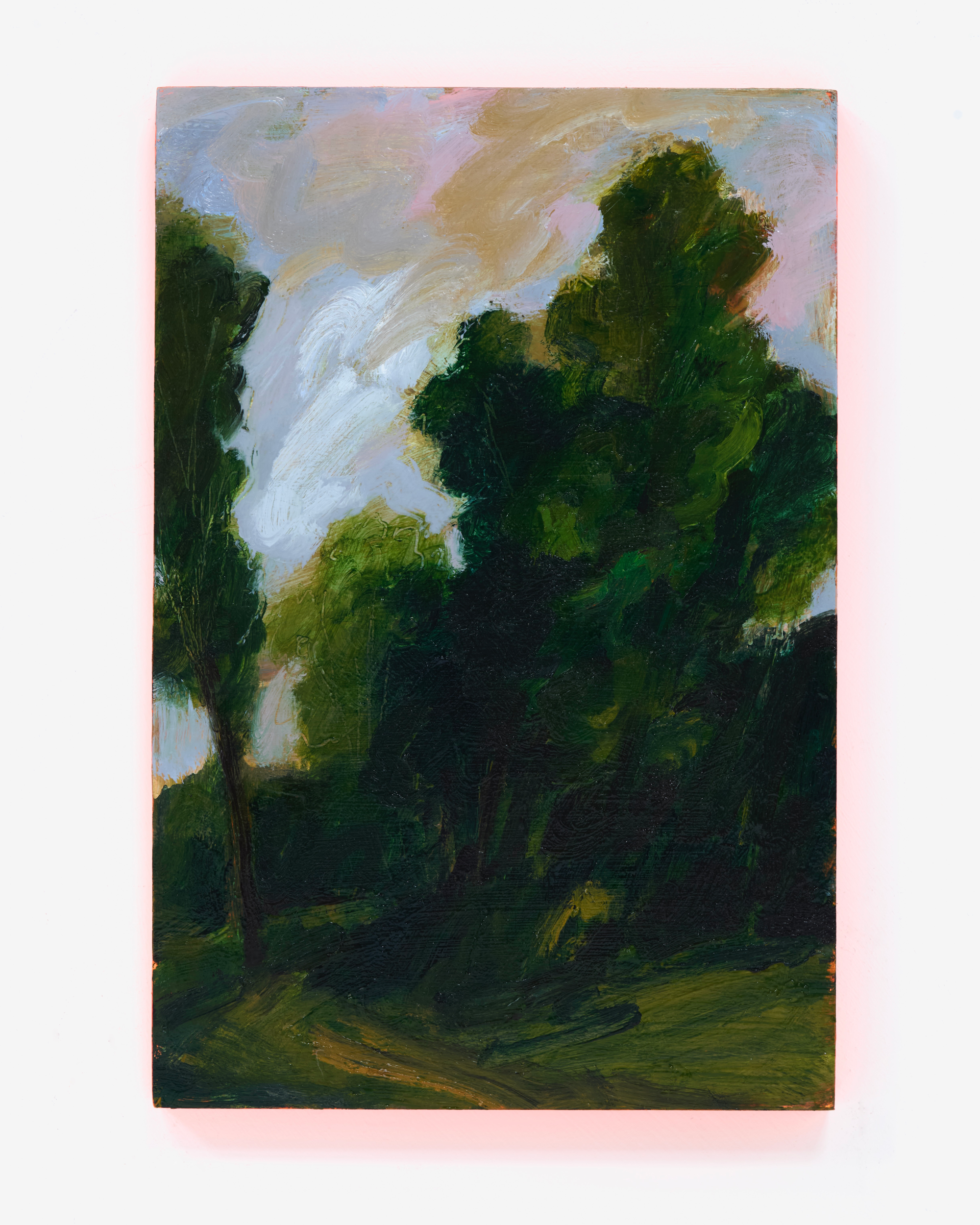 Tereza Horáček, ‘River Landscape, Purple Skies’, 2026. Oil on panel, 20.3 x 30.5 cm. £620 (11)
