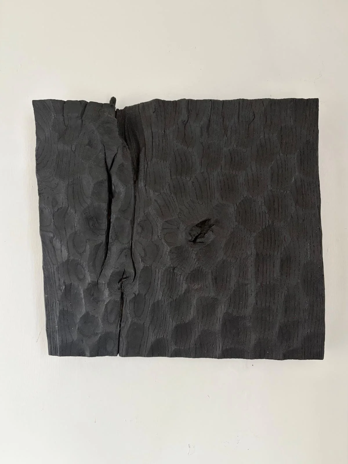 ‘This Path’, 2025. Charred English oak | 31 x 28 cm approx.
