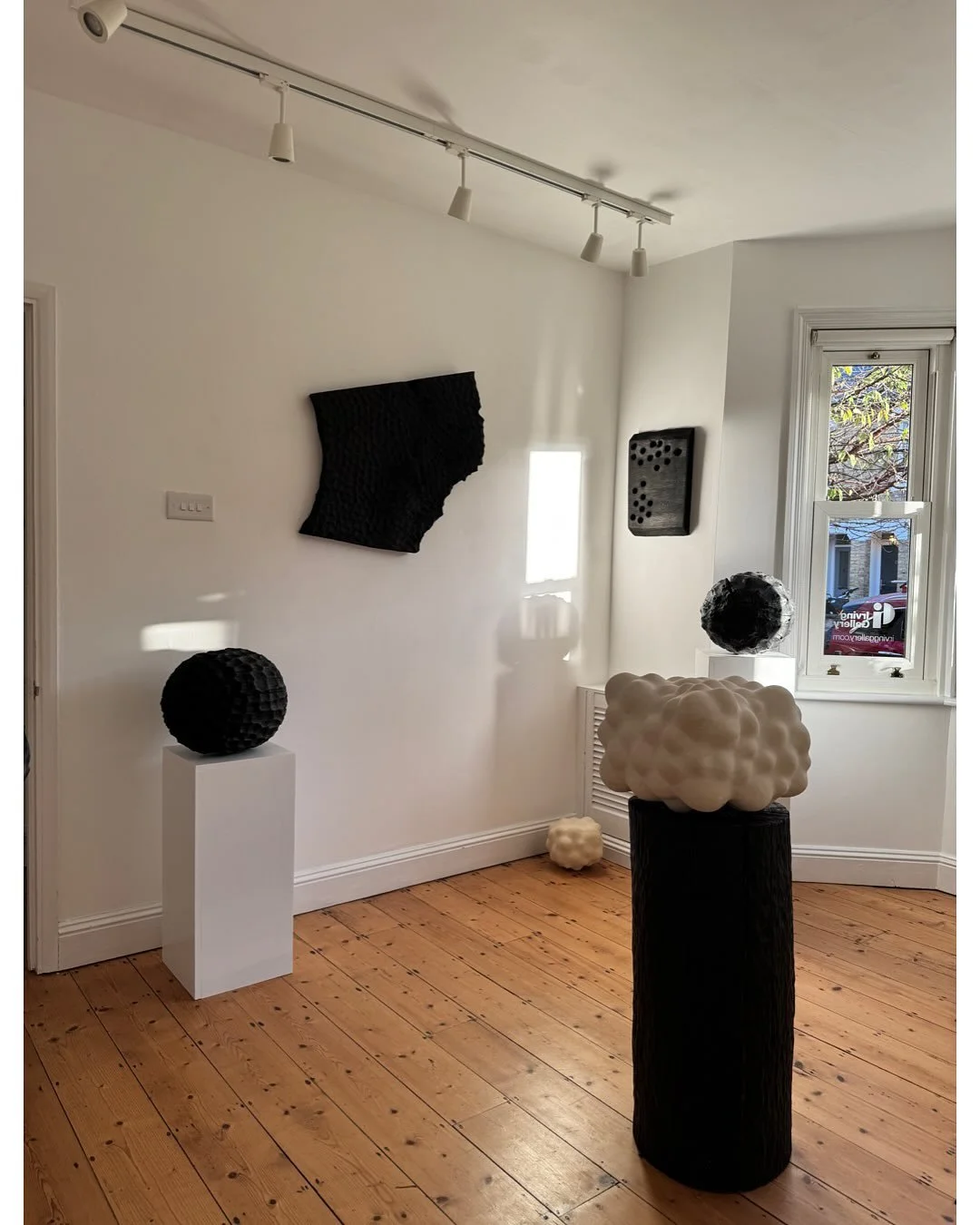 Morning photos from the gallery. I love the way the morning light was playing across the space, light and sculpture throwing shapes and shadows on the walls.
Lawrence Dicks’ solo show Until Now closes tomorrow, Sunday 26th October. Visit today