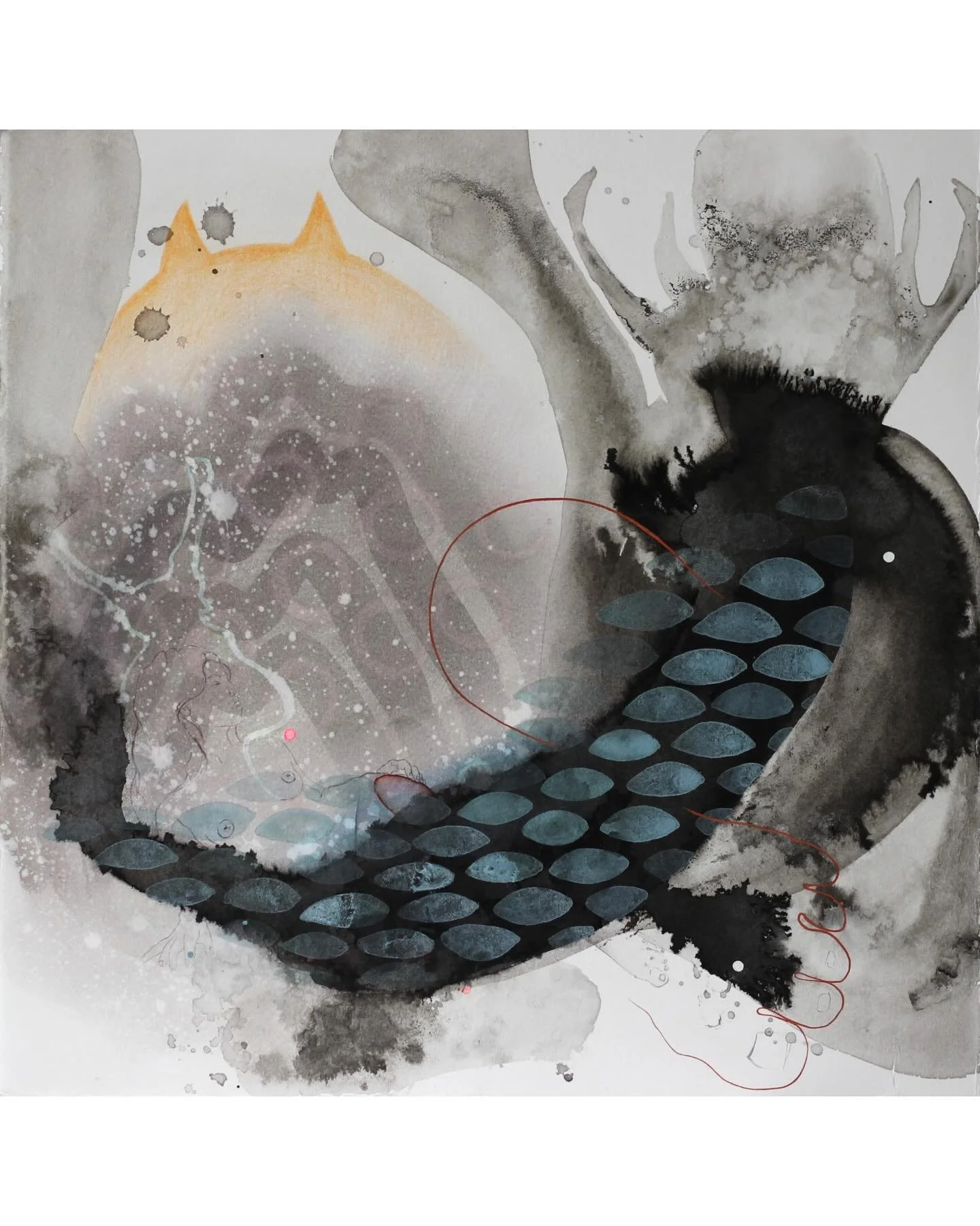 One work each by Irving&rsquo;s brilliant Gallery Artists: 

1. Gemma Petrie, &lsquo;Cradled&rsquo;
Mixed media on paper
37 x 37 cm; framed 45 x 45 x 3.6 cm
Float mounted, framed and glazed in a dark wood frame

2. Heather McAteer, &lsquo;Stars I hav