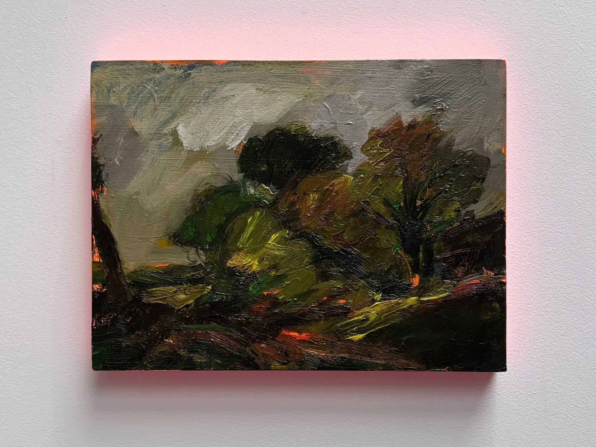 Tereza Horáček, ‘Wooded Landscape, Overcast Skies’, 2026. Oil on panel, 15.2 x 20.3 cm. £450 (20)