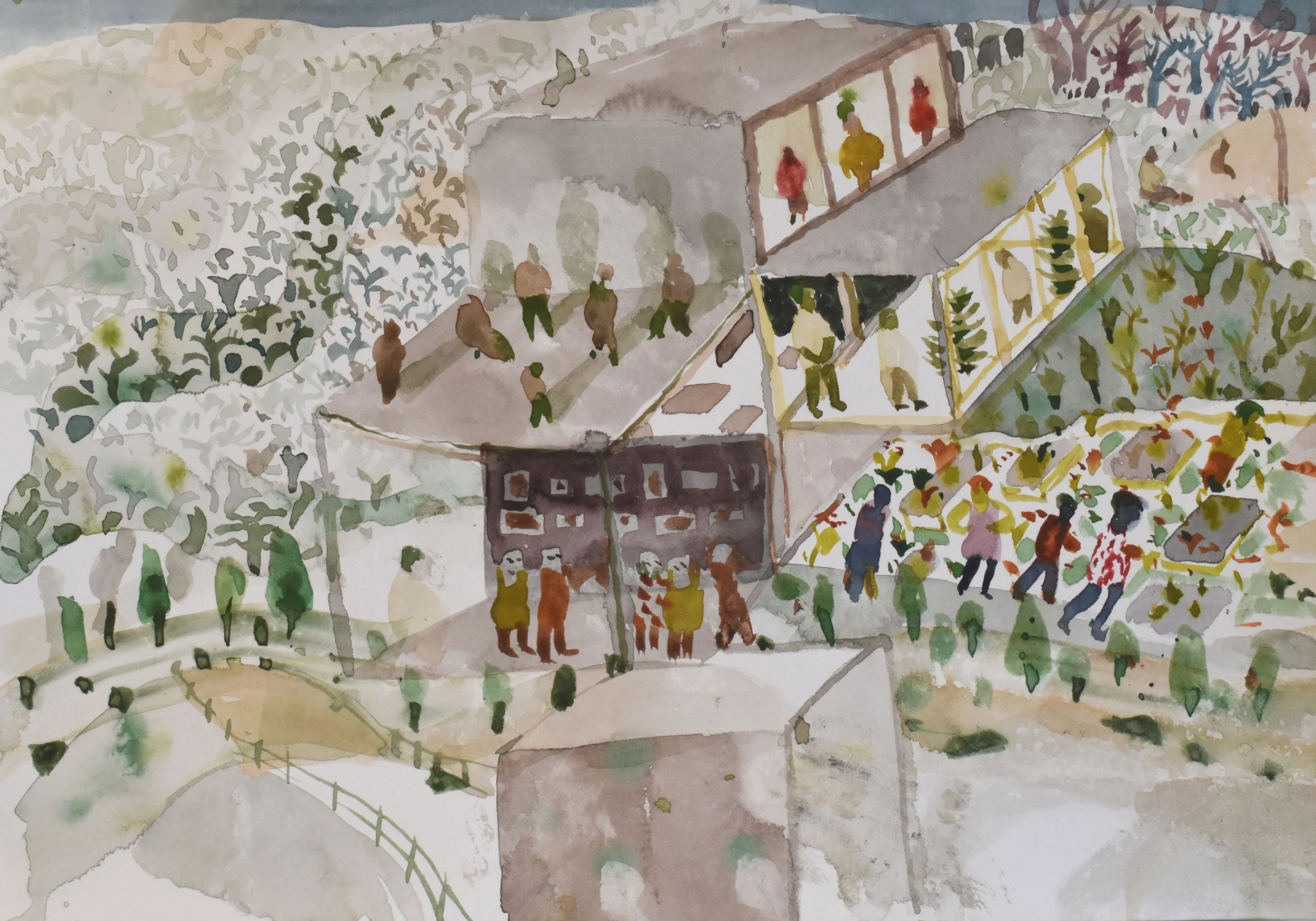 'Forest House', 2025. Watercolour, 21 x 30 cm, framed 29 x 37.8 x 3 cm. £460