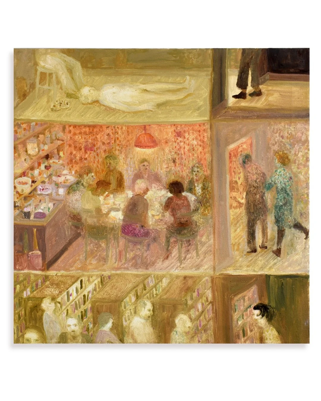 I am over the moon to have sold this painting 'The Body Upstairs' by Robbie Bushe today. 

It was one of my personal favourites from Robbie's exhibition 'Living Rooms' earlier this year, and as you can see from the installation photos, I hung it prom