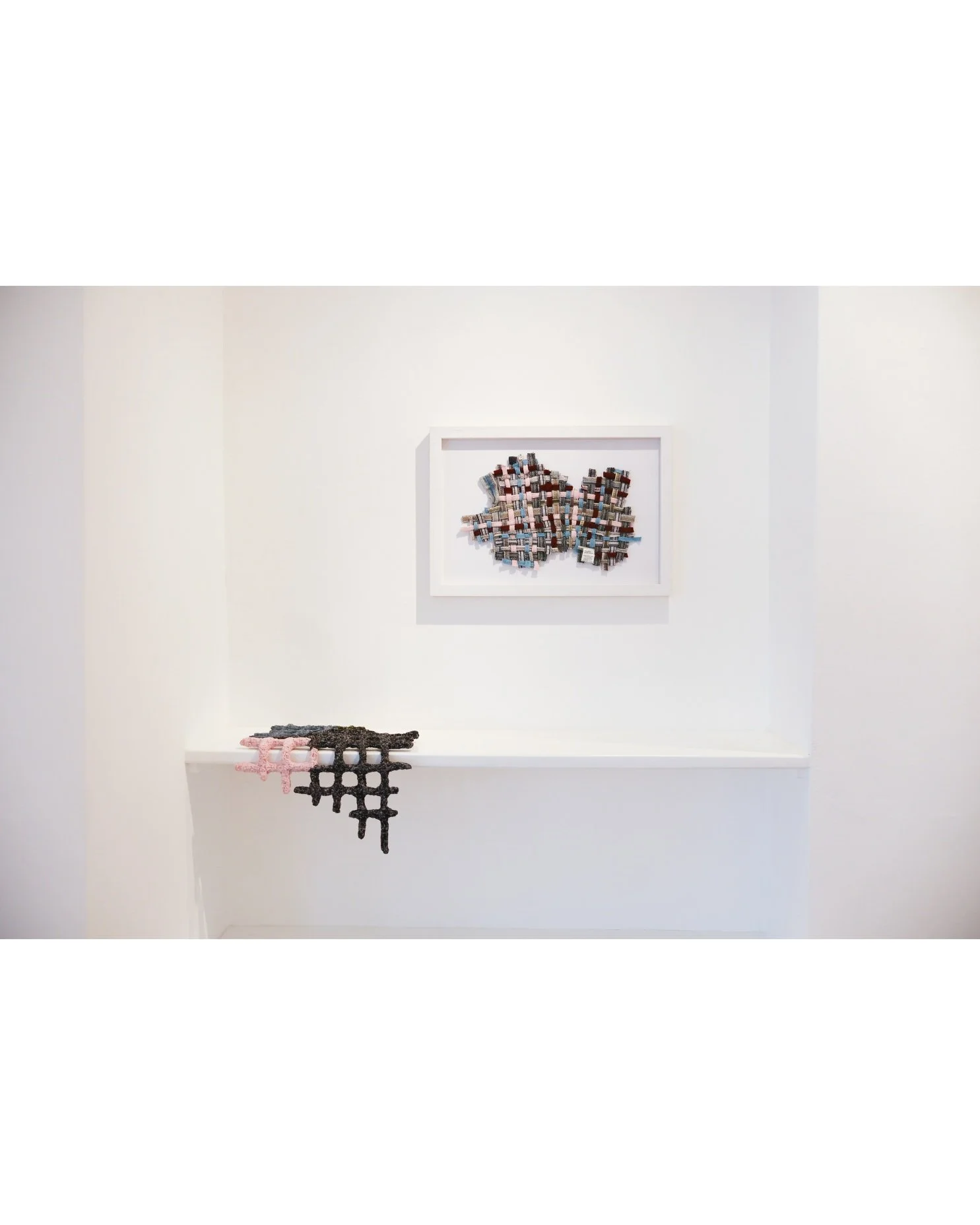 Laura Porter, &lsquo;Rag I&rsquo;
2026
Recycled clothing and steel
24 x 31 x 19 cm
&pound;480

&amp;

Laura Porter, &lsquo;Strengthened Grounds II'
2026
Recycled clothing
33 x 47.5 cm (framed)
&pound;1,100

Two works from Laura Porter's solo show 'Ho