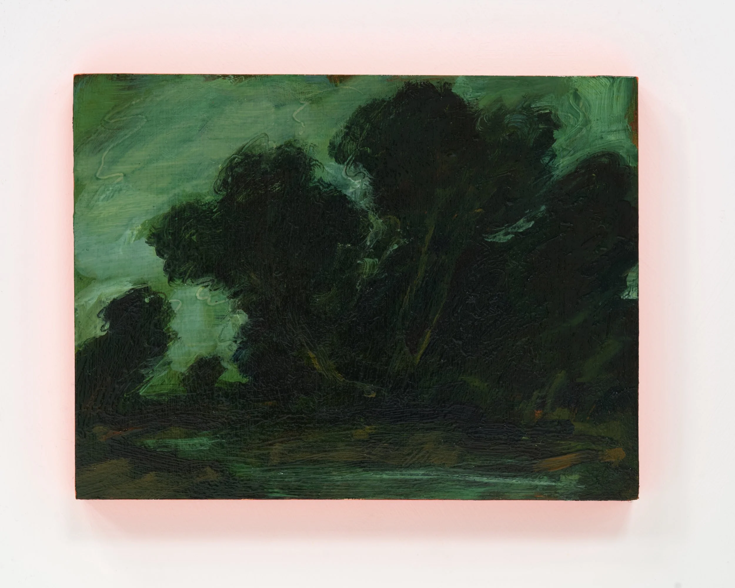 Tereza Horáček, ‘Green Skies, Wooded Landscape’, 2026. Oil on panel, 15.2 x 20.3 cm. £450 (16)