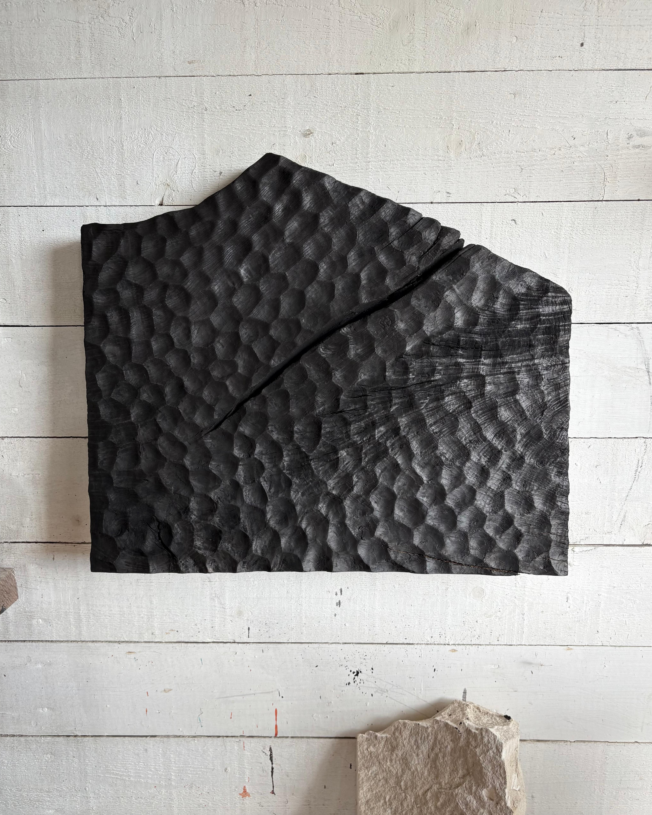 ‘Undulate’, 2025. Charred West Sussex Ash | 50 x 60 cm approx.