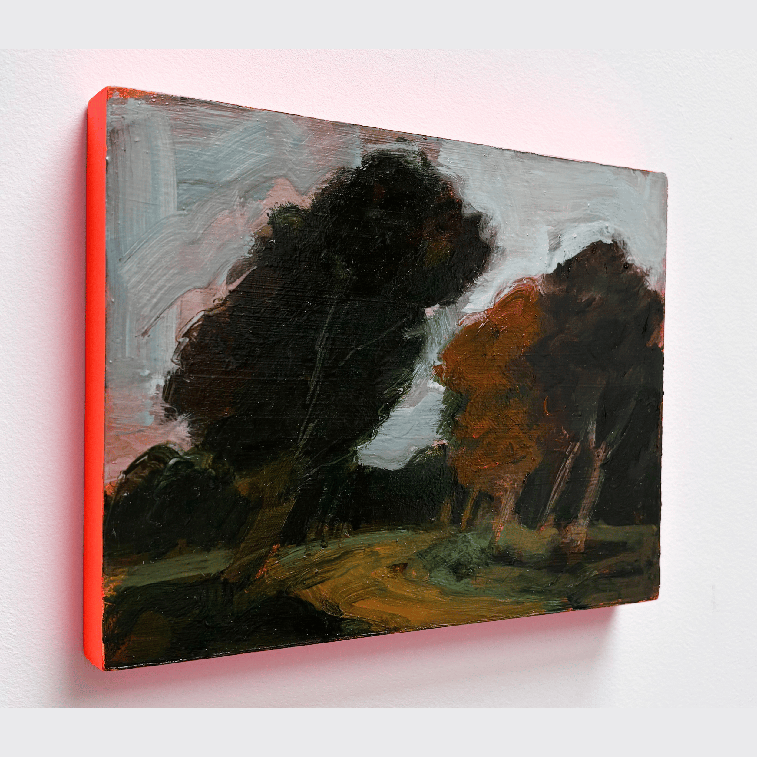 3. Tereza Horáček, ‘Oak Forest, after Gainsborough’, 2026. Oil on panel, 15.2 x 20.3 cm. £480 (side view)