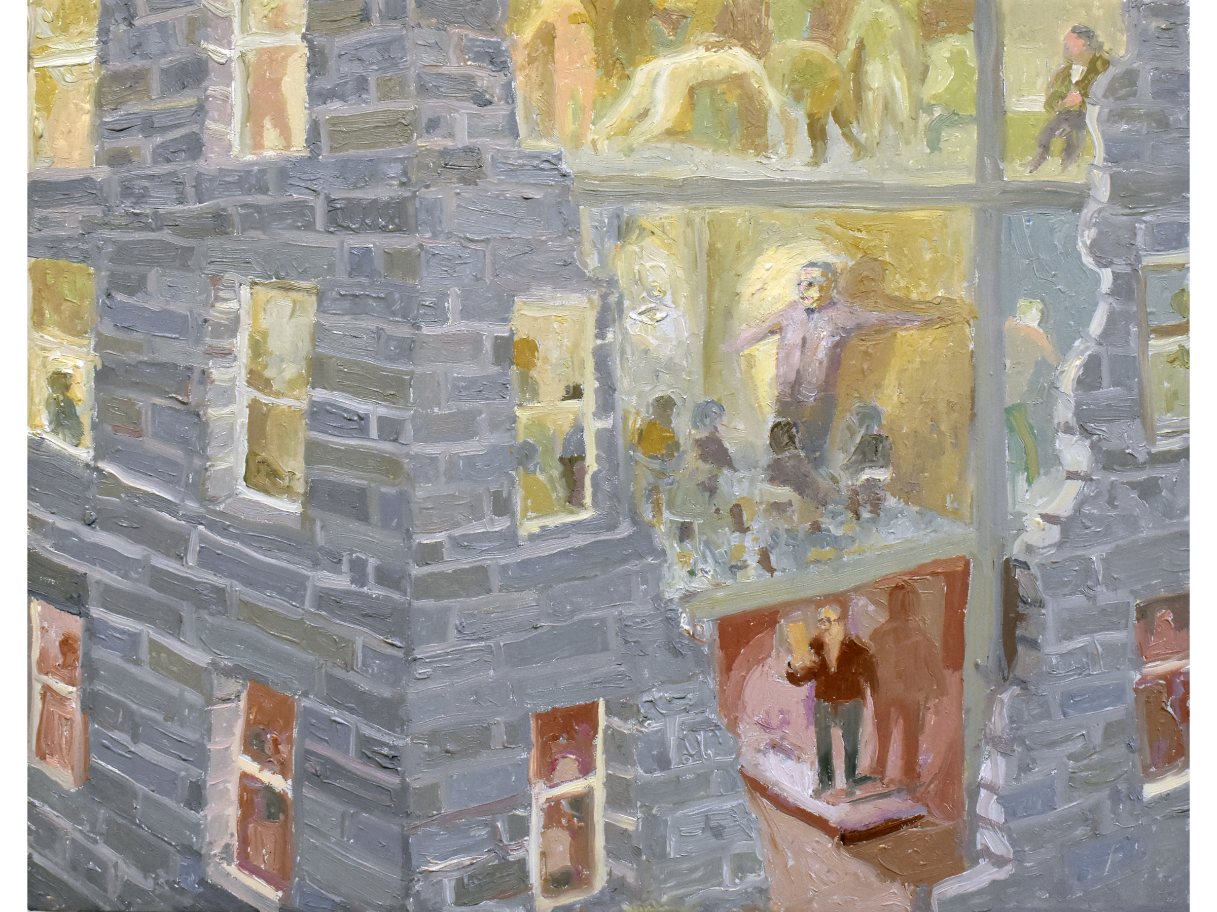 'Hole in the Wall'. Oil on panel, 28 x 35 x 2 cm. £700