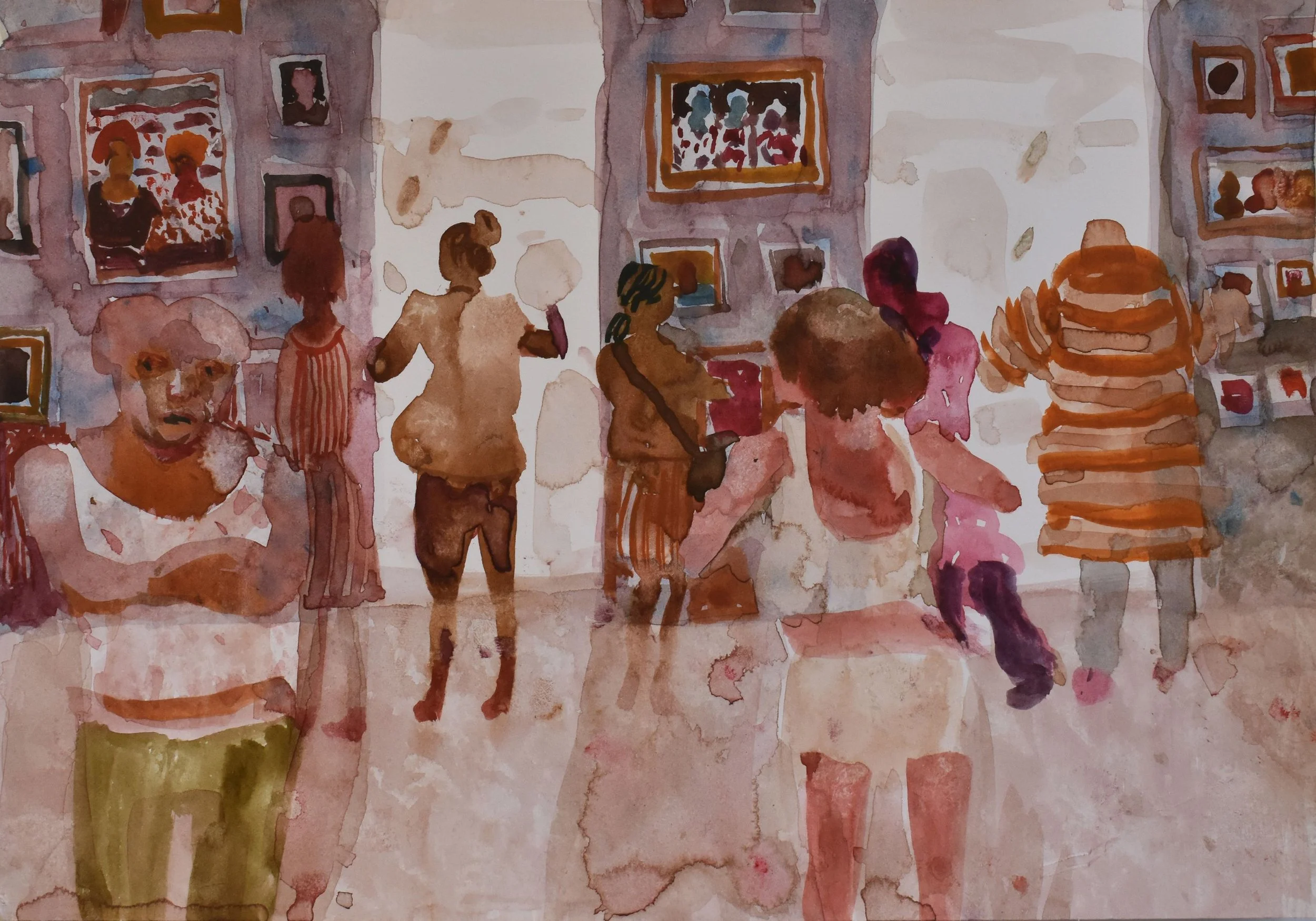 'View from the fifth floor', 2025. Watercolour, 21 x 30 cm, framed 29 x 37.8 x 3 cm. £460