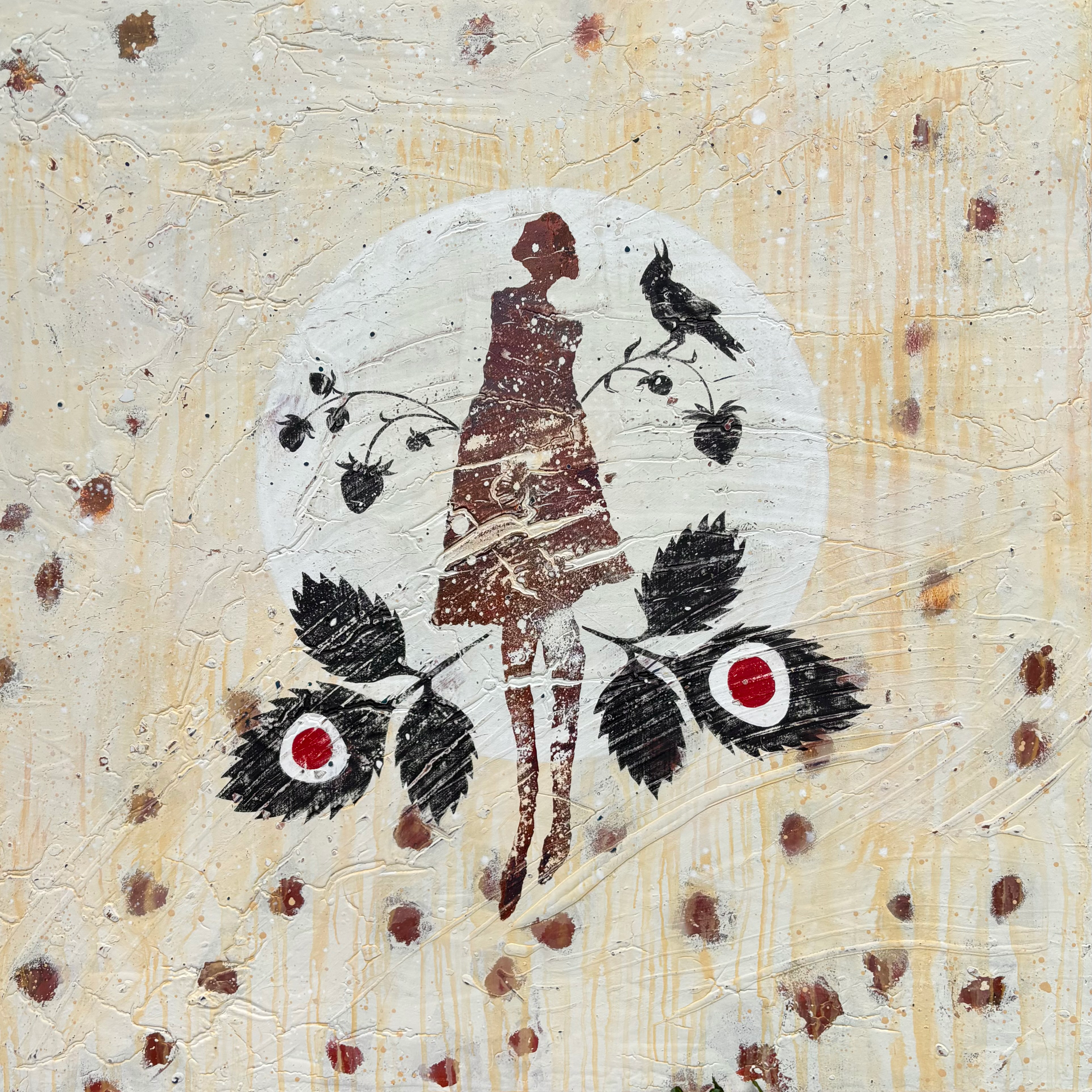 Strawberry Moon 48" x 48"