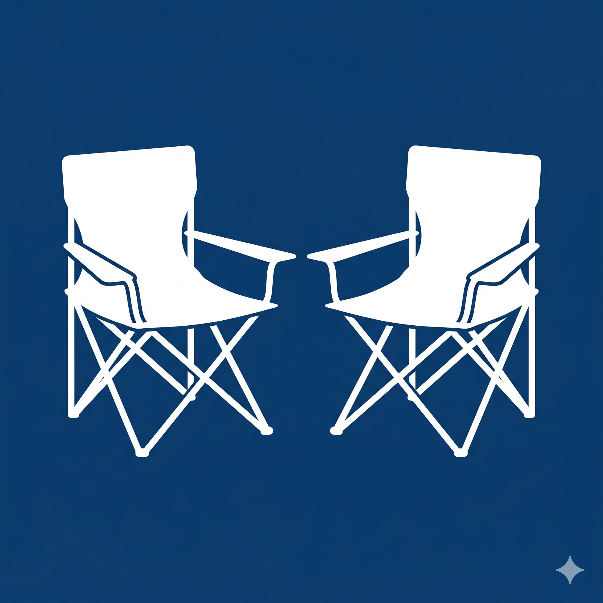 Line art illustration of a drum set with a snare drum, bass drum, and cymbals against a dark blue background with sparkles.
