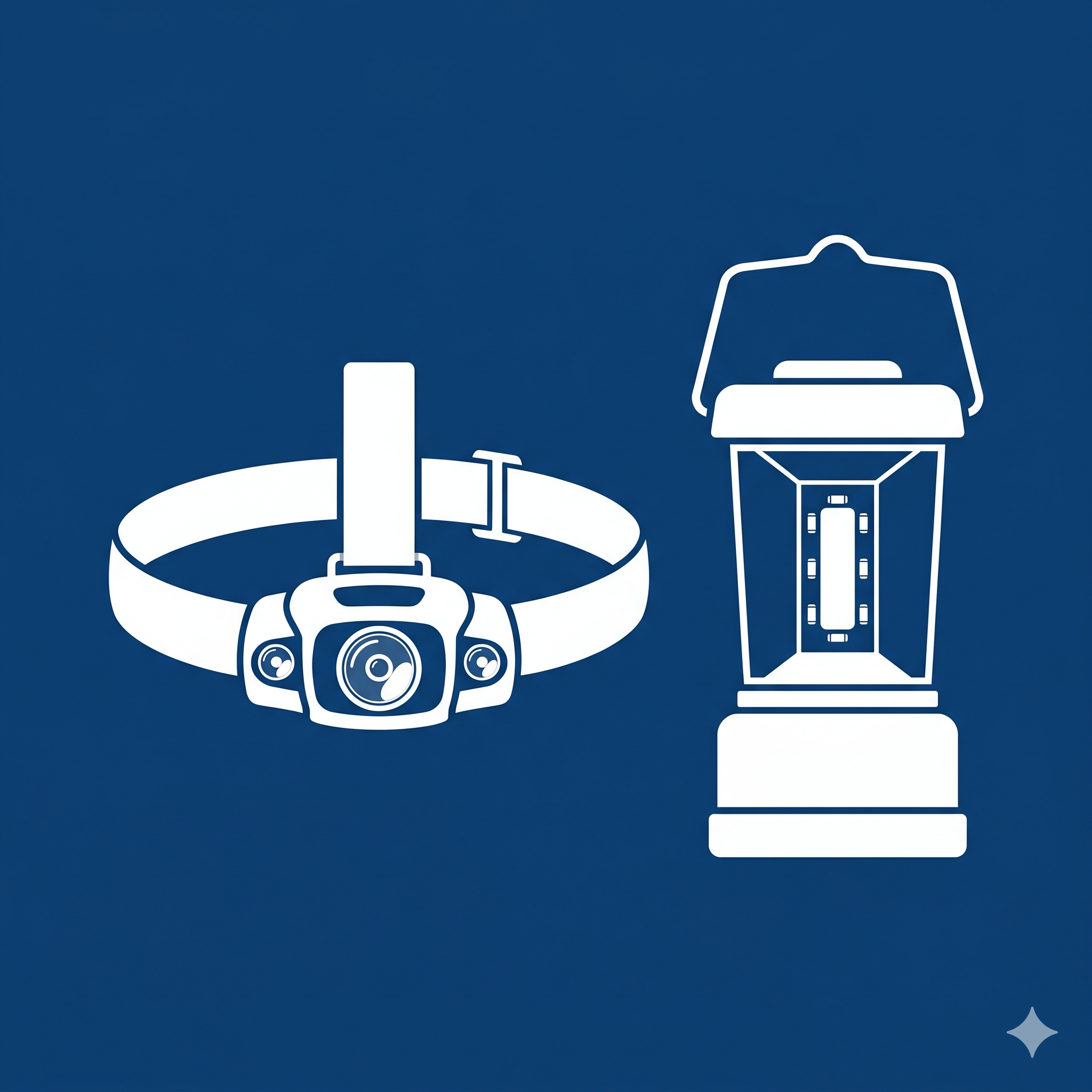 Headlamp and lantern.