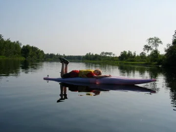 A young Liam and his first true love on the Potomac River, early 2000s.