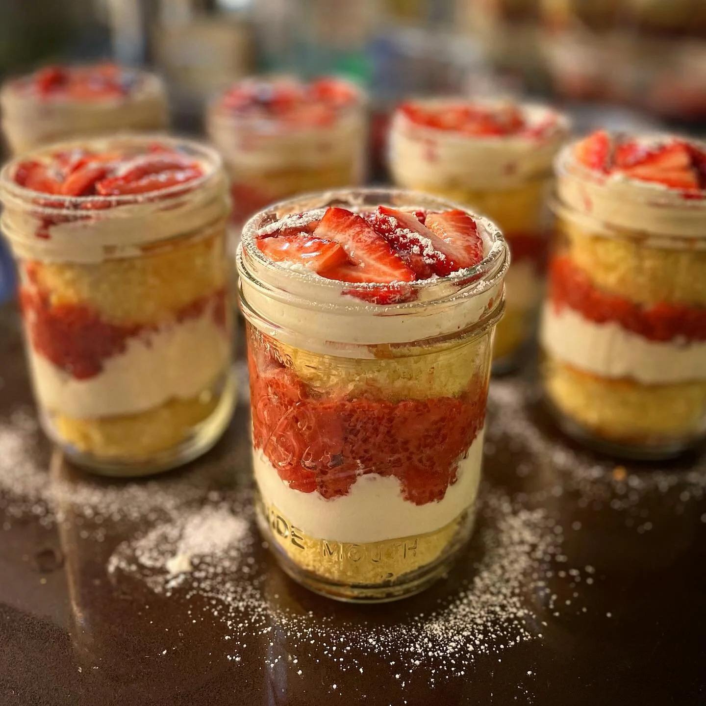 Hey there! It&rsquo;s been a minute! Don&rsquo;t worry I&rsquo;ll be back soon with lots more delicious treats- but to tide you over, check out my Strawberry Shortcake in a jar! 🍓 #yum #baking #homebaker #strawberryshortcake #cakeinajar