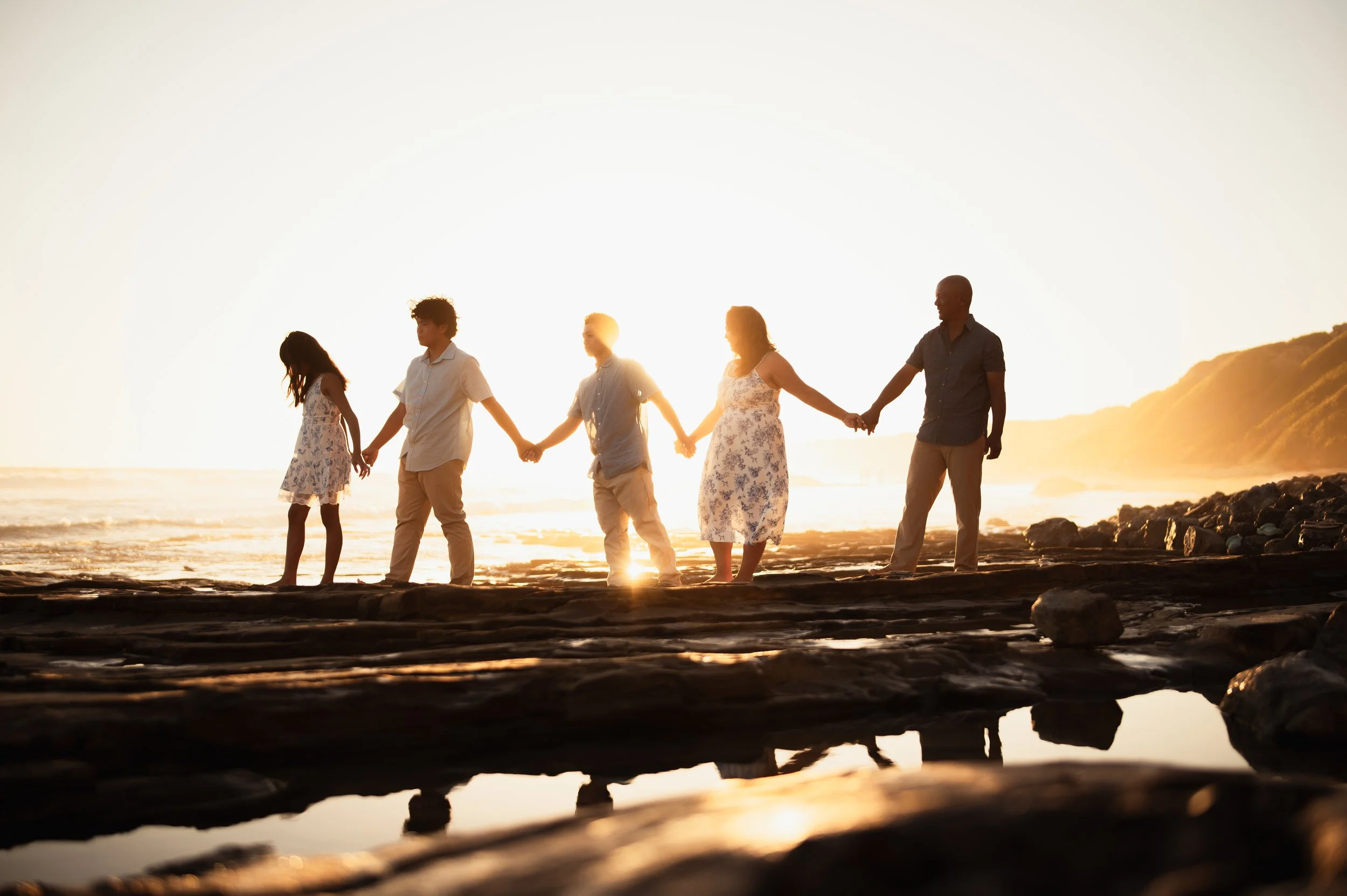 Newport Teen Family Photos at Crystal Cove State Beach