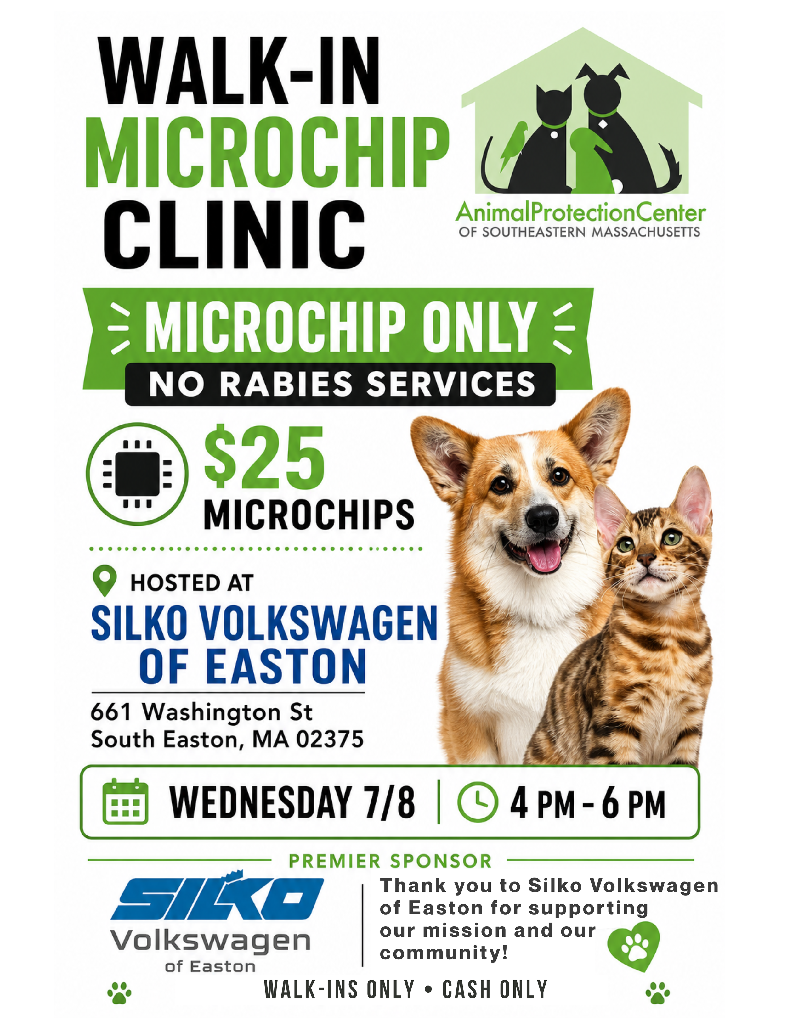 Walk-In Microchip Clinic at Silko Volkswagen of Easton