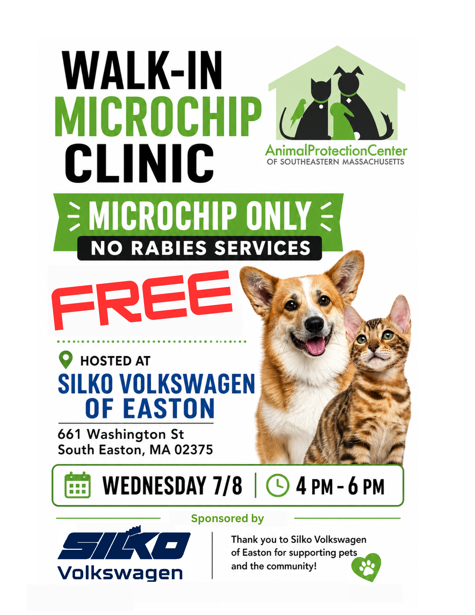 Walk-In Microchip Clinic at Silko Volkswagen of Easton