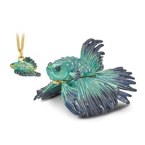 betta fish jewelry box Bejeweled Betta Fish Trinket Box — C R Diamonds & Gems