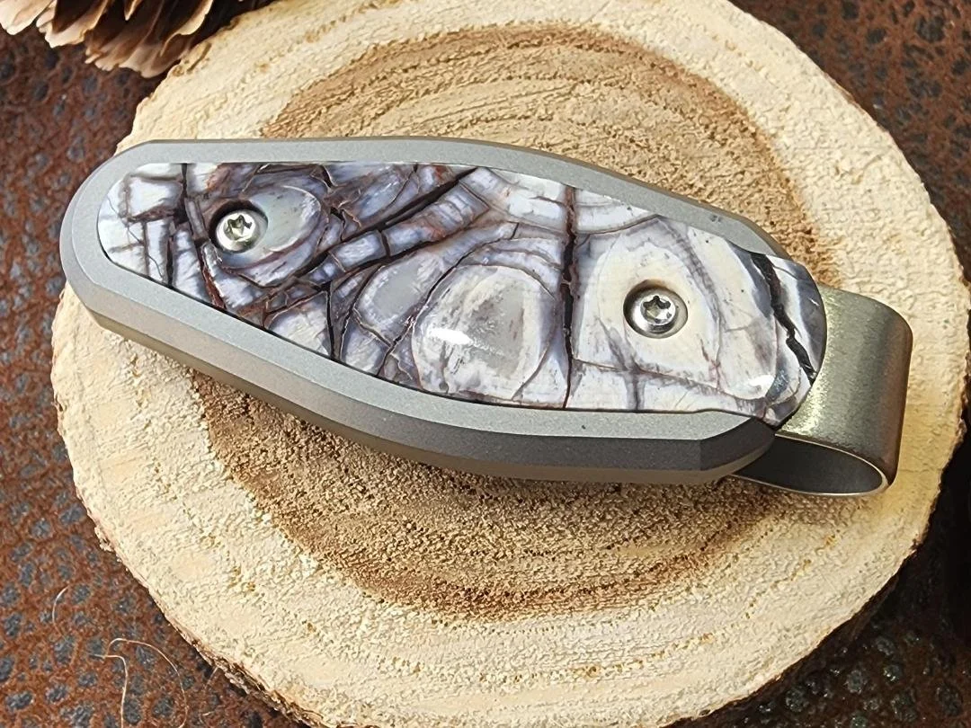 Titanium Mammoth Tusk Money Clip
