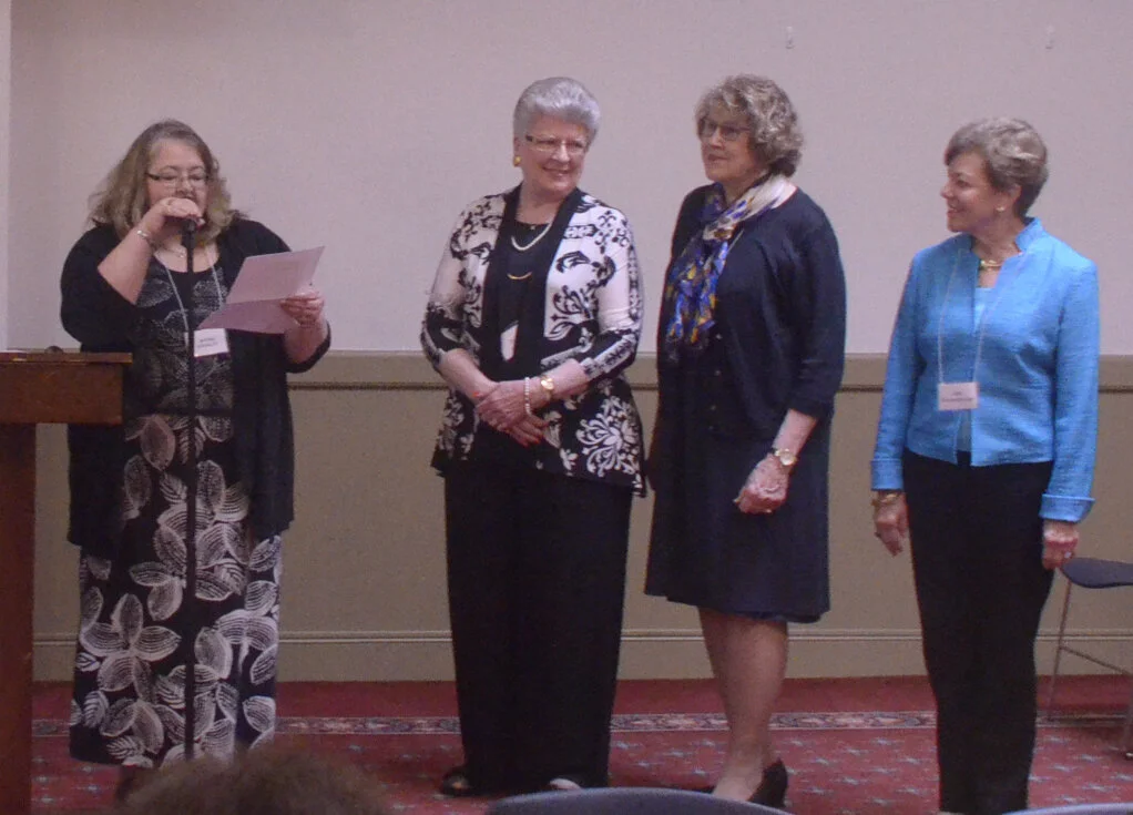 May 18th:  Myrna Brinkley, Parliamentarian, installs 2016-2018 Officers:  Donna Herman, President; Charlene Campbell, 1st VP:  Programs; Joan Brockenbrough, Corresponding Secretary