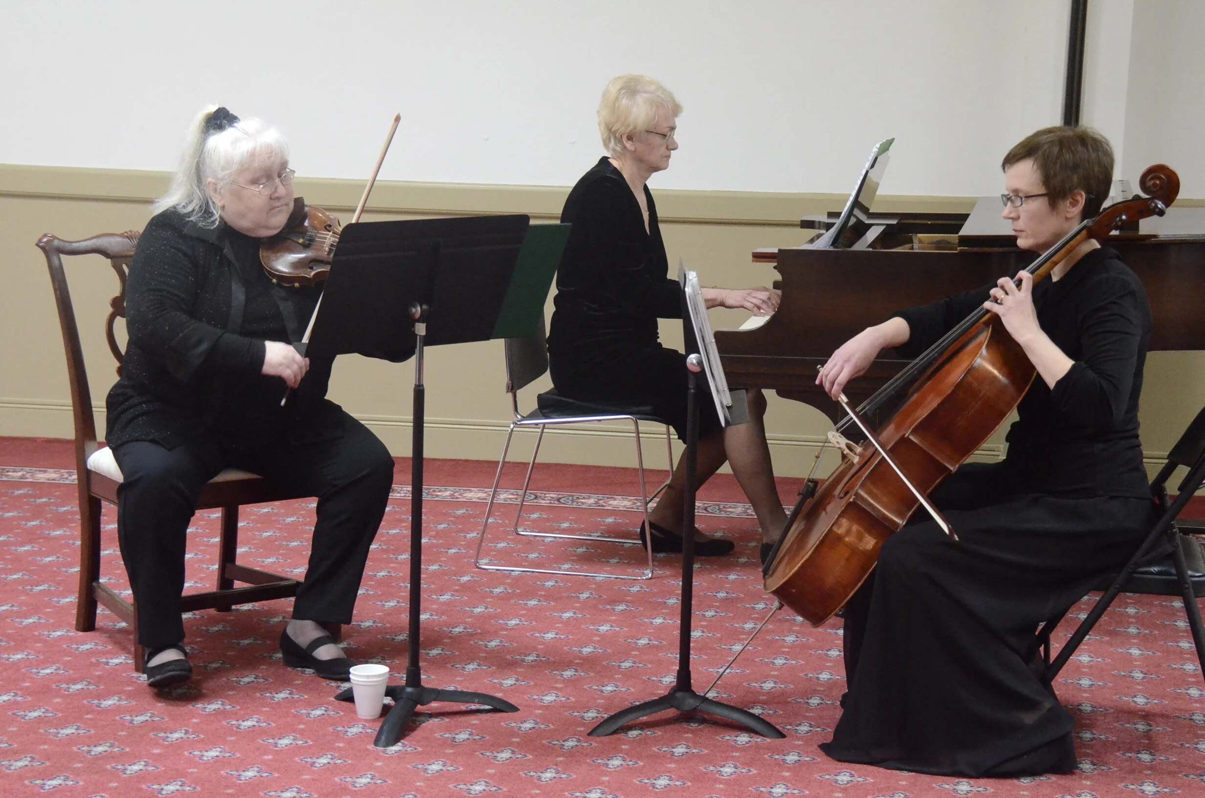 Feb 18th Musicale:  Classical Piano Trio featuring Anna Loi, violin; Marina Hayes, cello; Natalia Ilyushko, piano