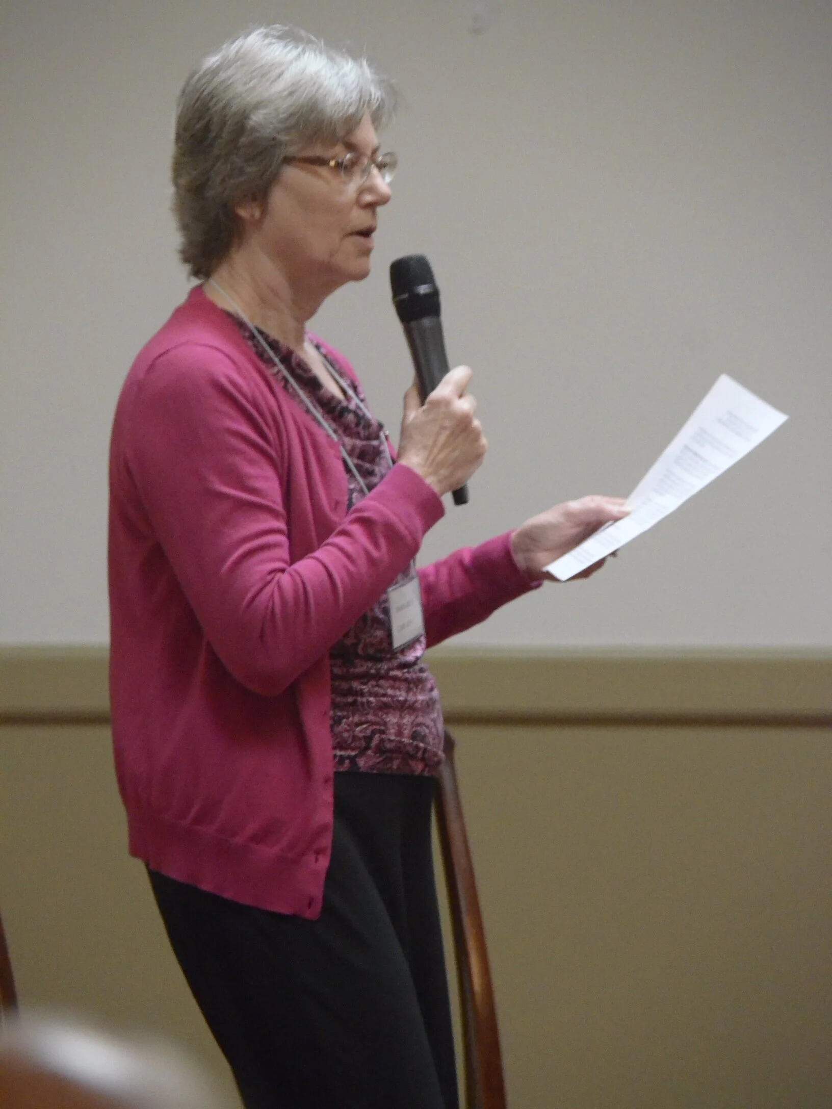Margaret Carlson, First VP:  Programs, introduces Flutes Whistles and Pipes in "Fair and Lucky" 