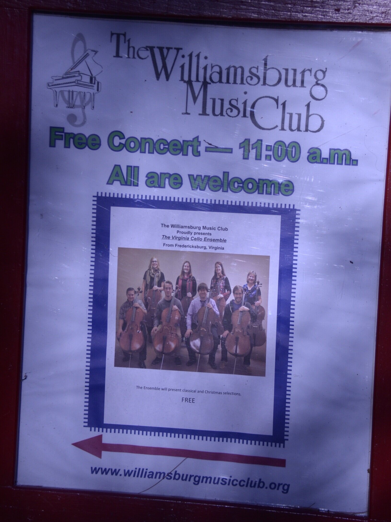 Dec 21st:  WMC presents The Virginia Cello Ensembles Chamber Orchestra