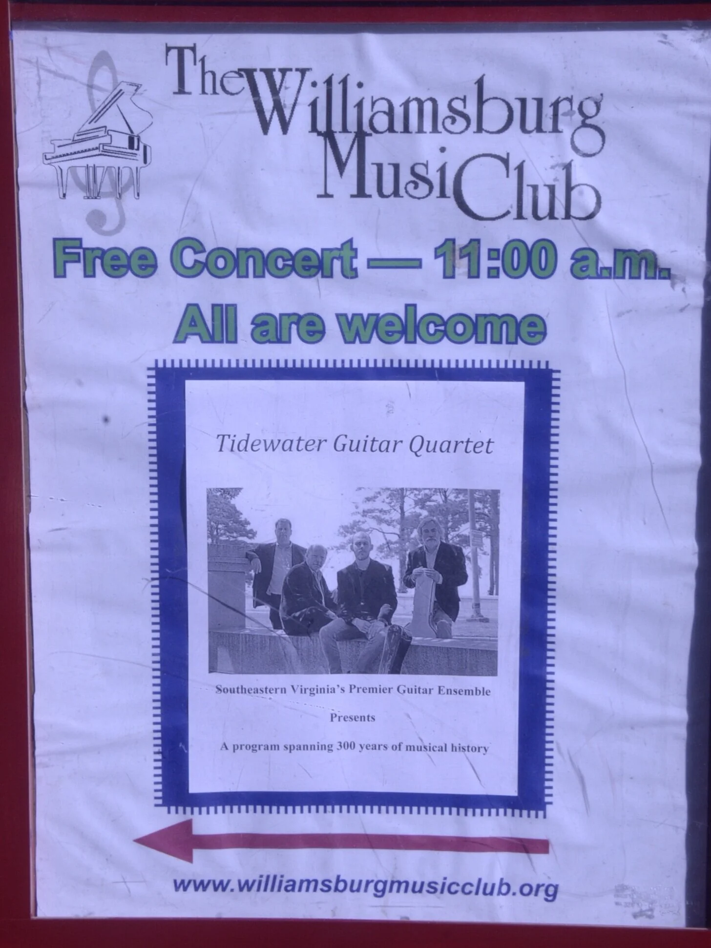 Sept 20th: WMC presents Tidewater Guitar Quartet