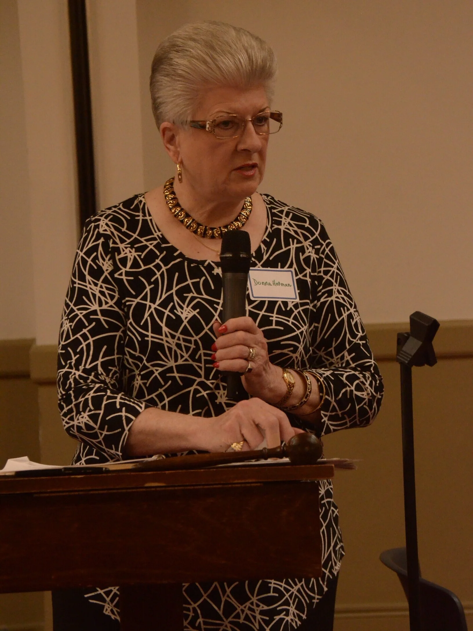 March 21st Monthly Meeting: Donna Herman, President, welcomes WMC members and guests
