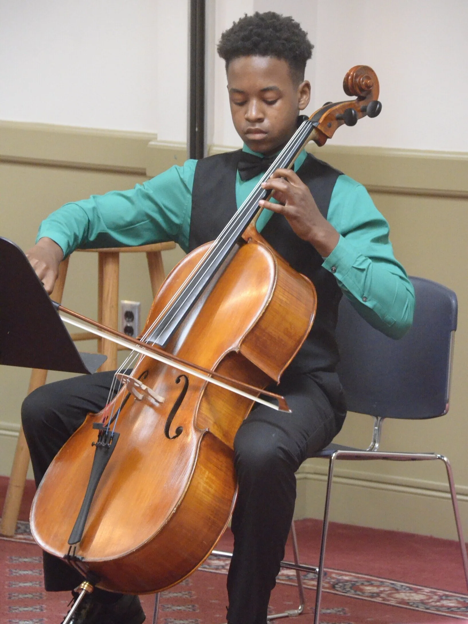 Sr. D.: Brelan Jenkins, cello; Honorable Mention and Musical Encouragement Award of $400