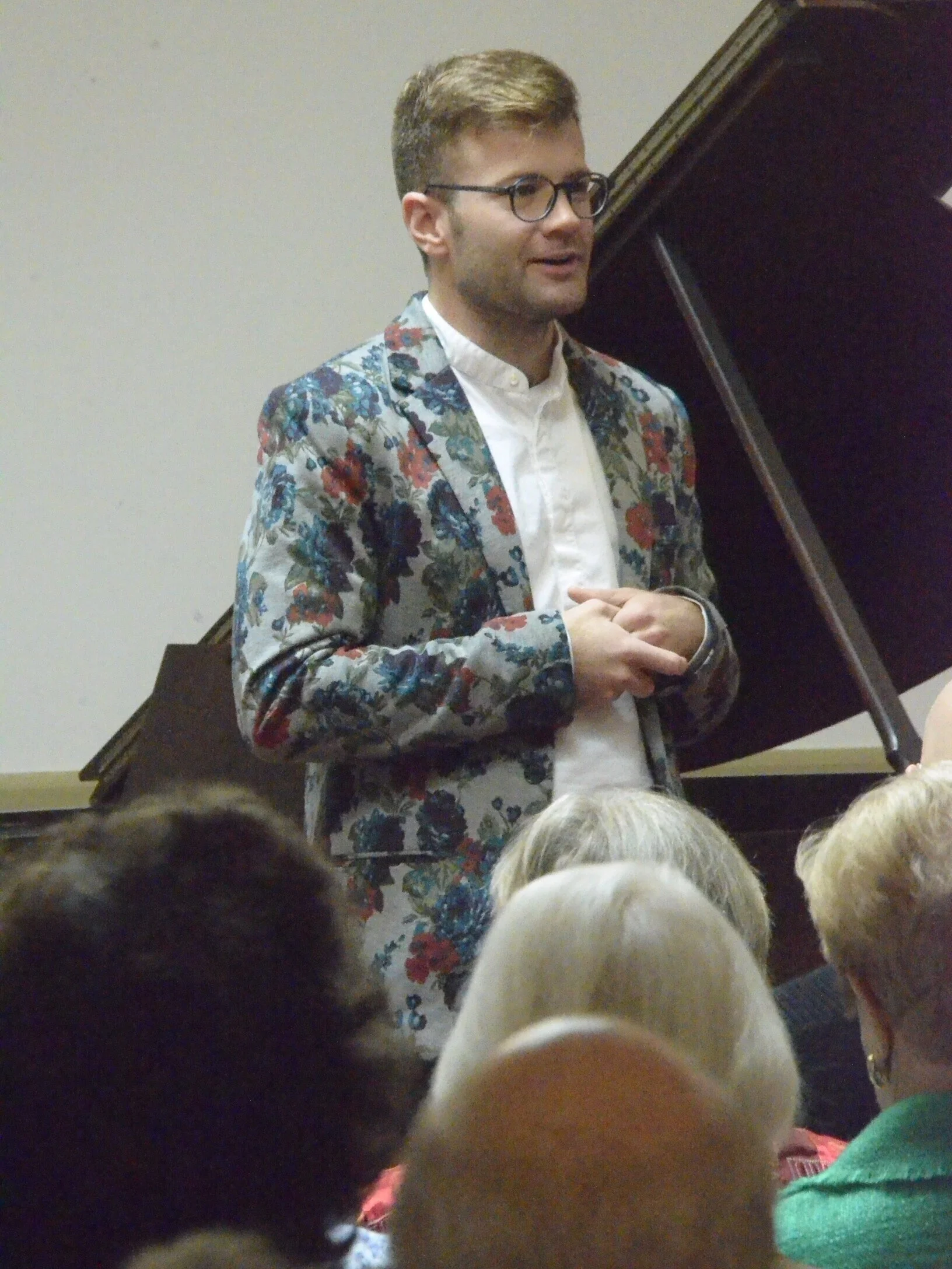 Adam C. Scott shares his enthusiasm for music with an appreciative audience