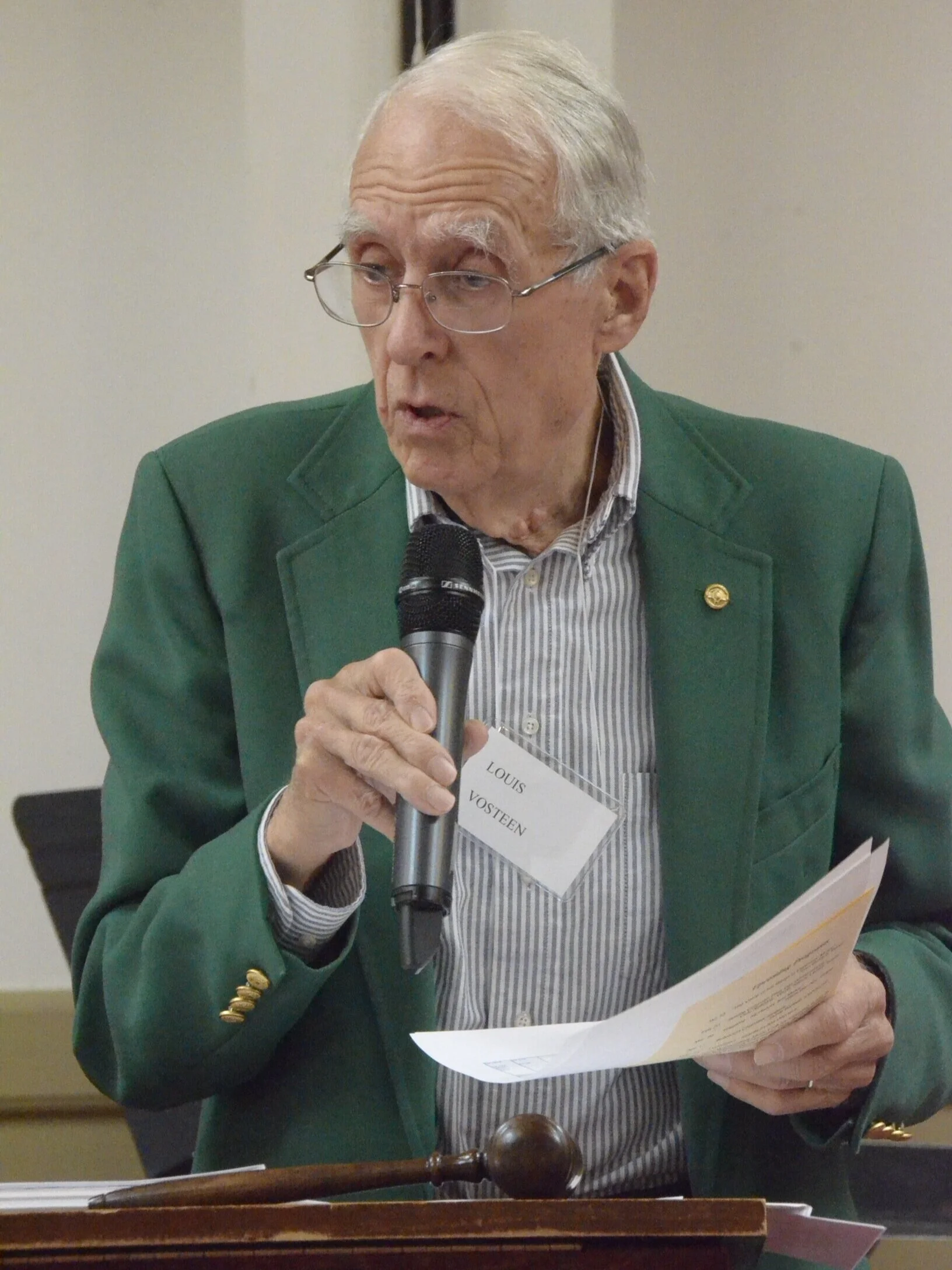 Lou Vosteen, Treasurer, gives mid year 2018-2019 Financial Report