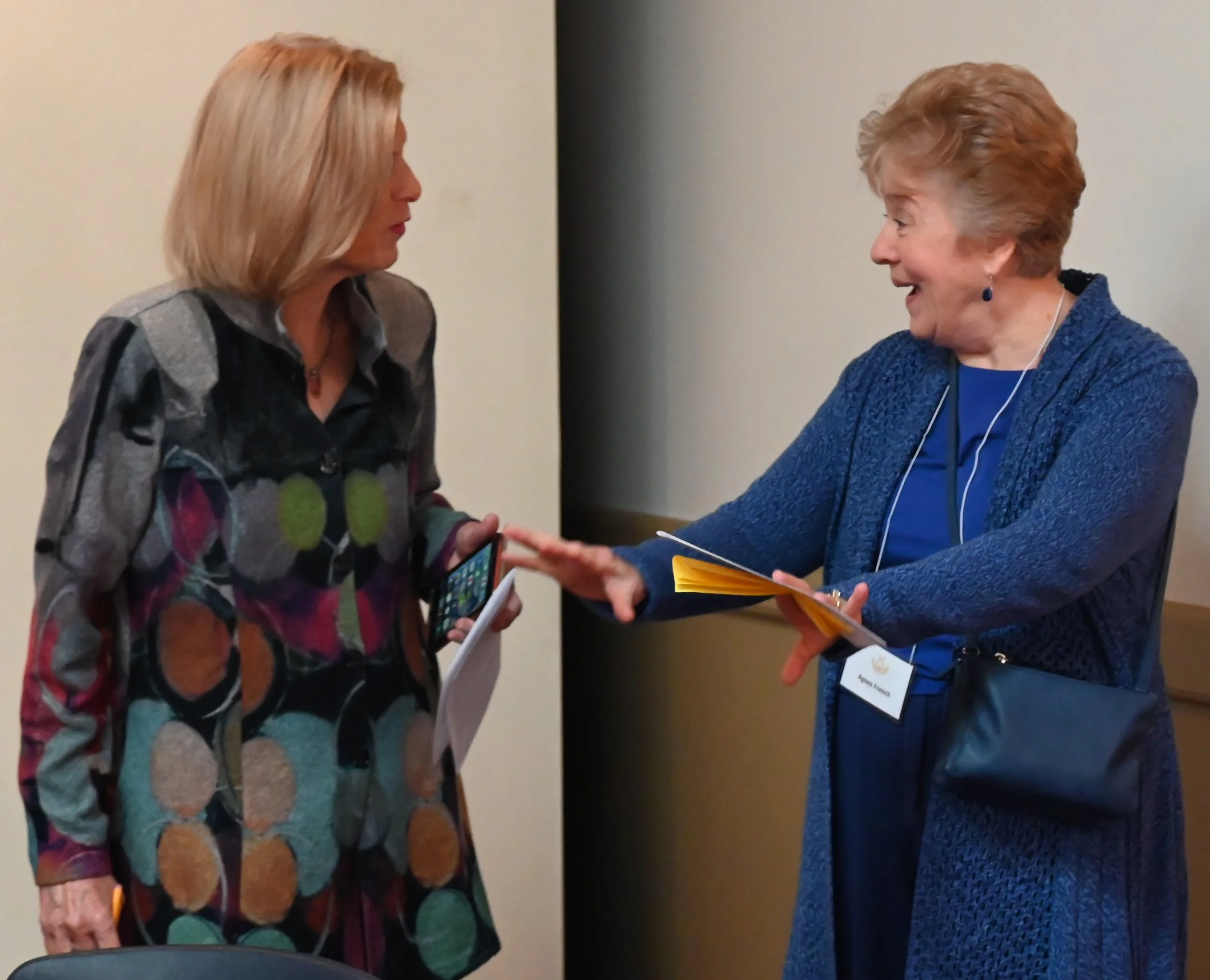 Alisa Bohon, VP Programs and GIA Chair, and Agnes French, 2022-2025 Director