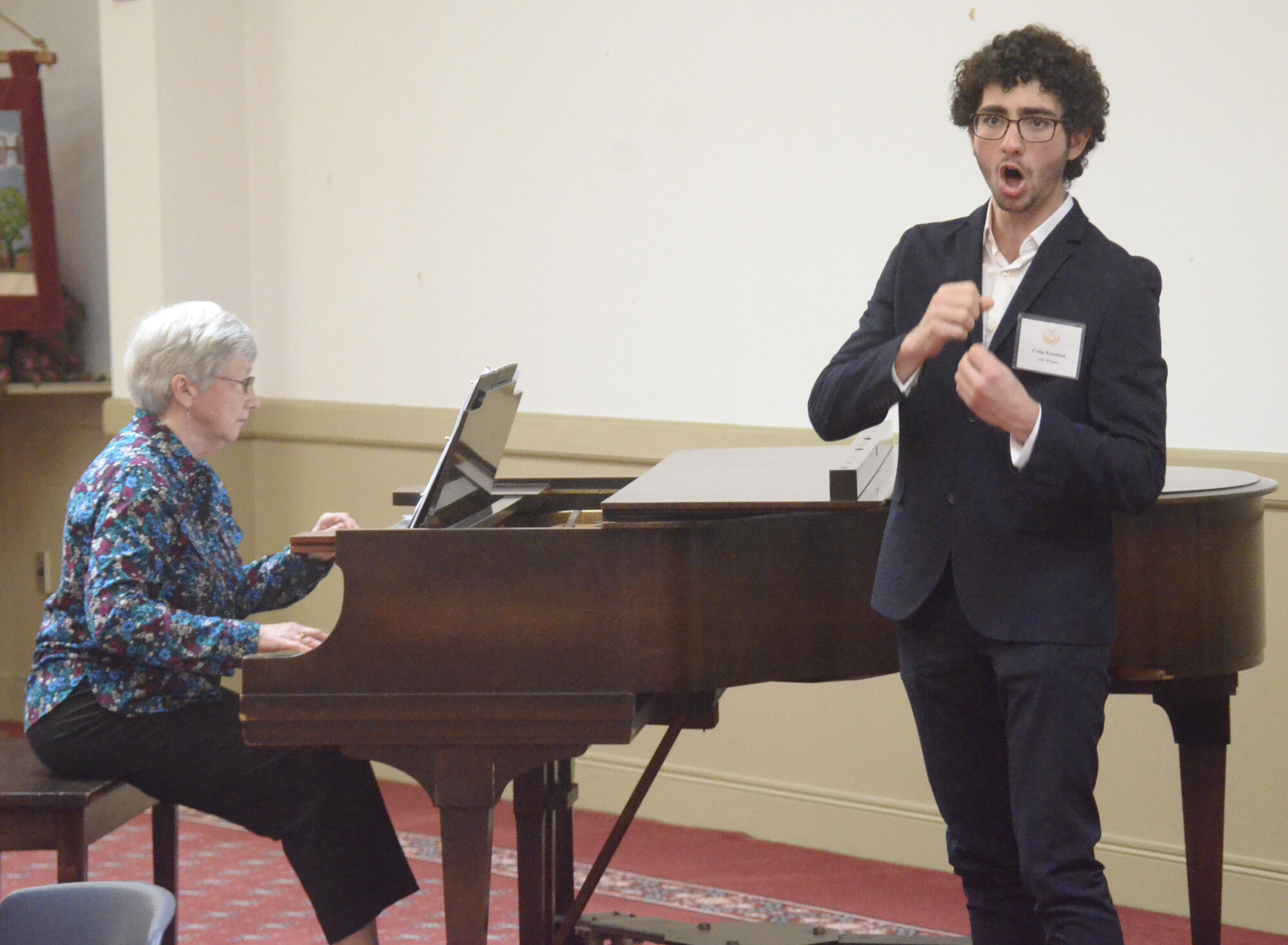 Sr. D.: Colin Freeman, voice; Honorable Mention and Musical Encouragement Award of $400; accompanied by WMC member, Jane Alcorn