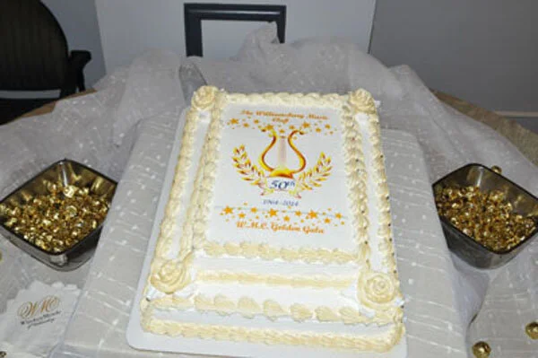 Golden Gala Anniversary cake