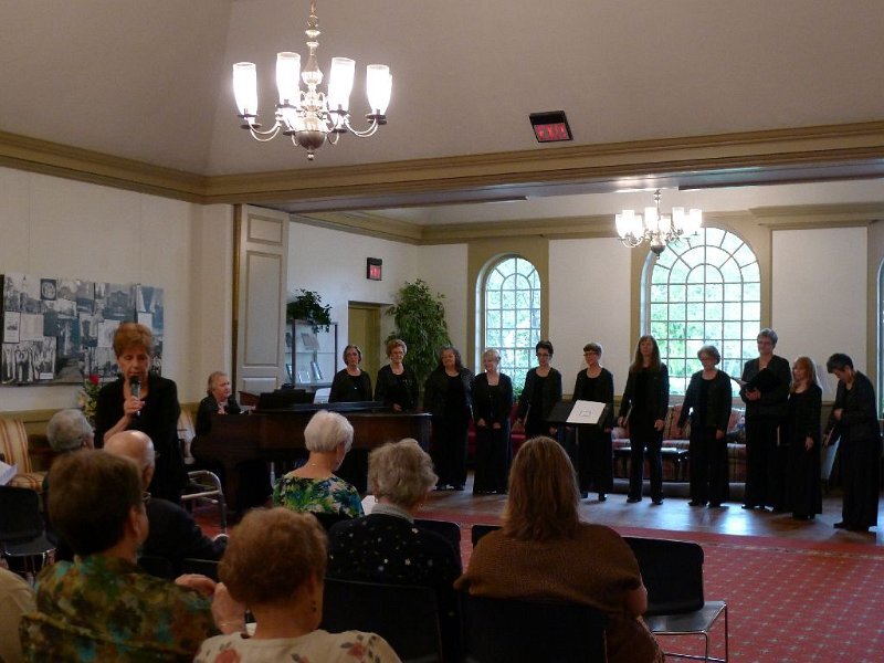 April 18th:  The Choraliers; directed by Ann Porter, WMC member; accompanied by Christine Niehaus, Pianist